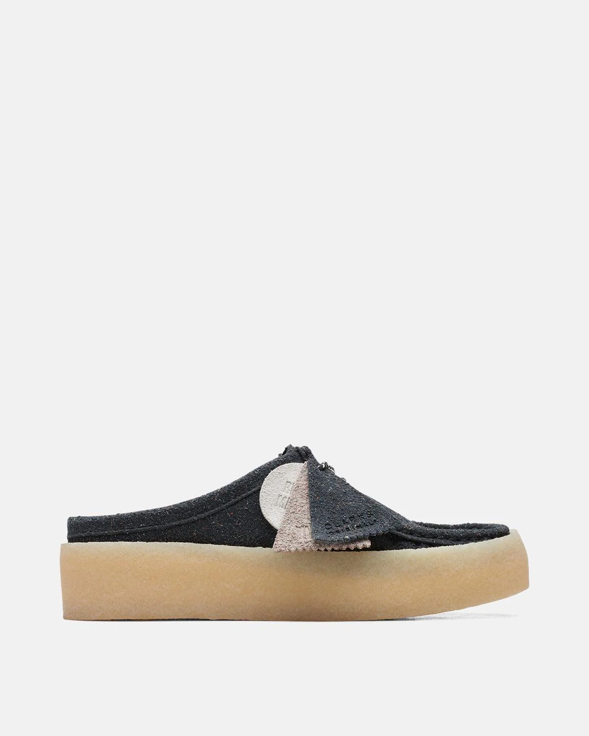 CLARKS ORIGINALS WOMENS WALLABEE CUP LO SHOES BLACK ECO SUEDE