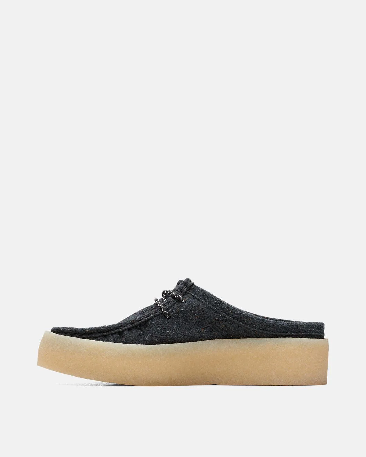 CLARKS ORIGINALS WOMENS WALLABEE CUP LO SHOES BLACK ECO SUEDE - Image 5
