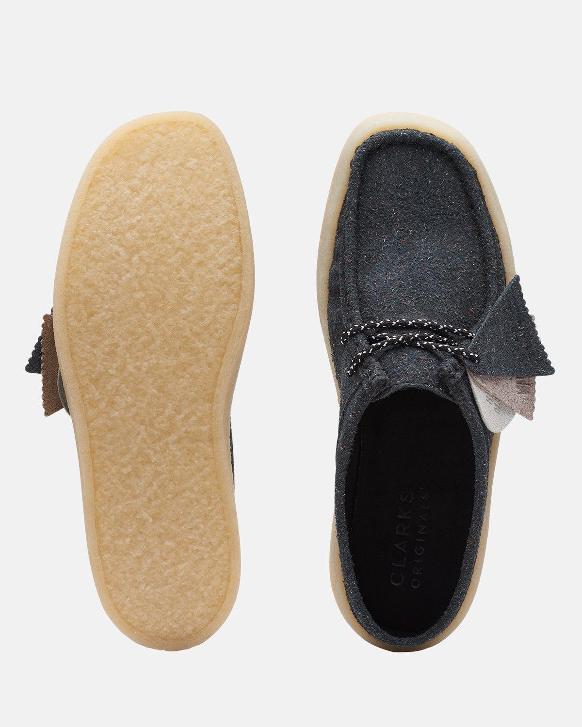 CLARKS ORIGINALS WOMENS WALLABEE CUP LO SHOES BLACK ECO SUEDE - Image 7