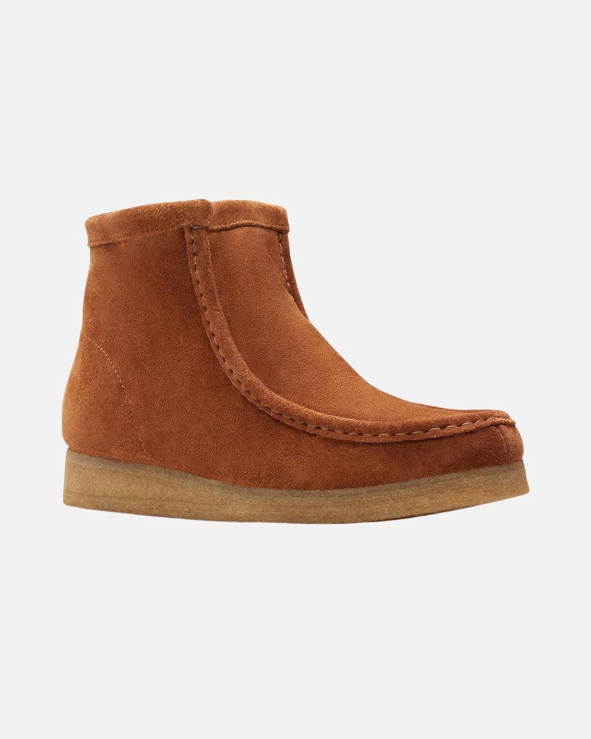 CLARKS ORIGINALS WOMENS WALLABEE HI BOOTS CARAMEL WLINED - Image 2