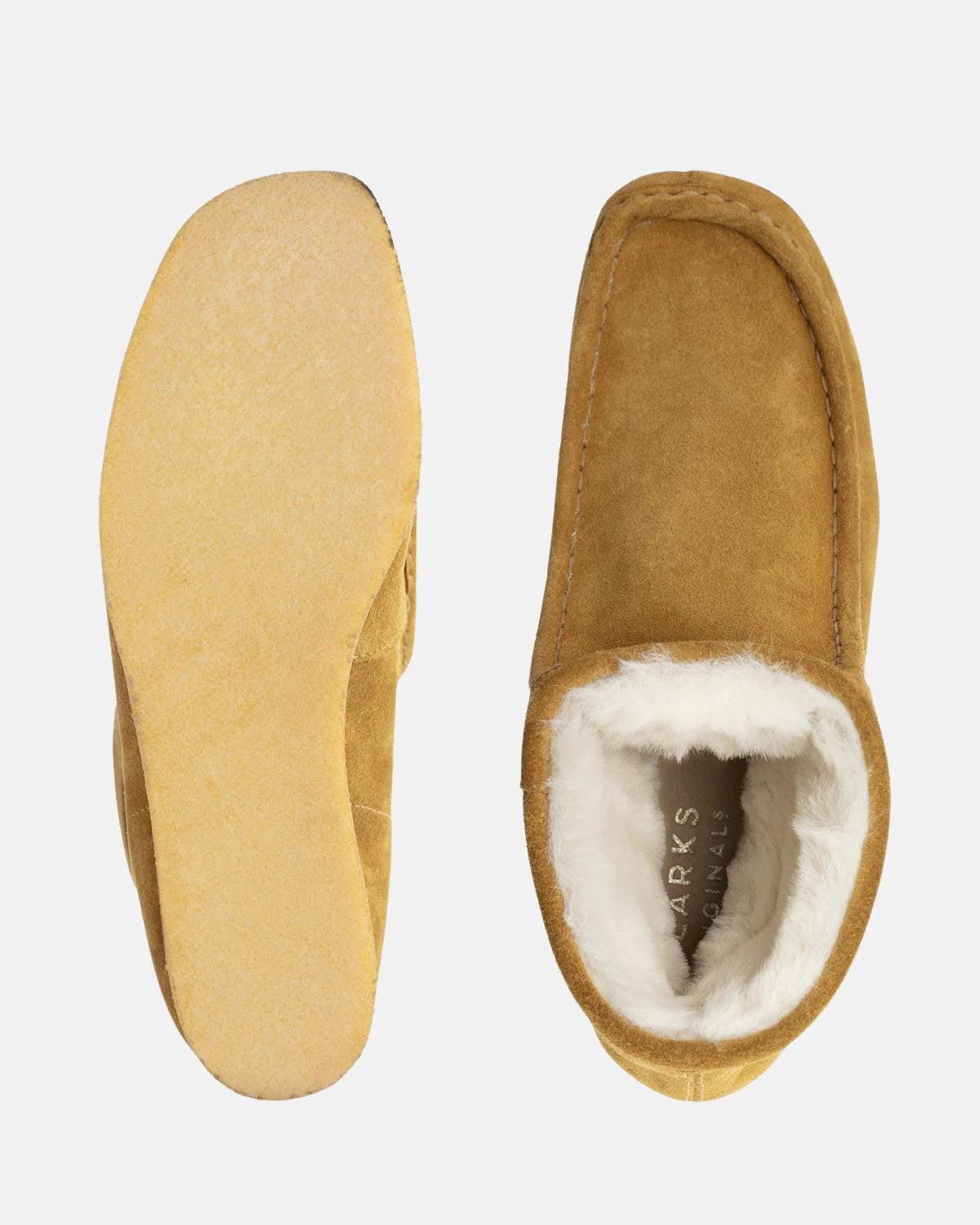 CLARKS ORIGINALS WOMENS WALLABEE HI BOOTS TAN WLINED - Image 6