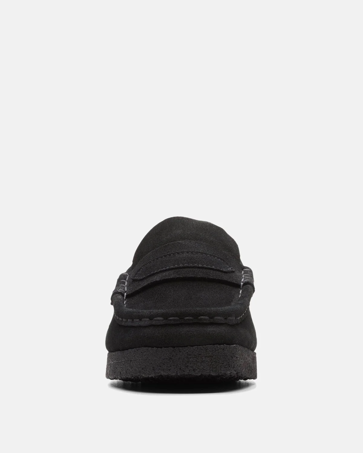 CLARKS ORIGINALS WOMENS WALLABEE LOAFERS BLACK SUEDE - Image 5