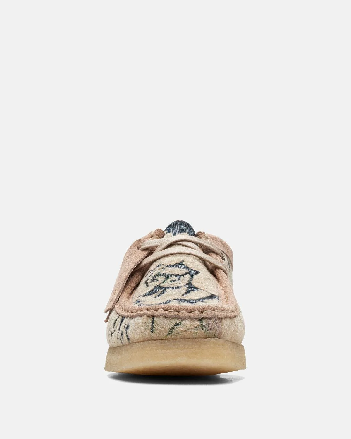 CLARKS ORIGINALS WOMENS WALLABEE SHOES GREY FLORAL - Image 3