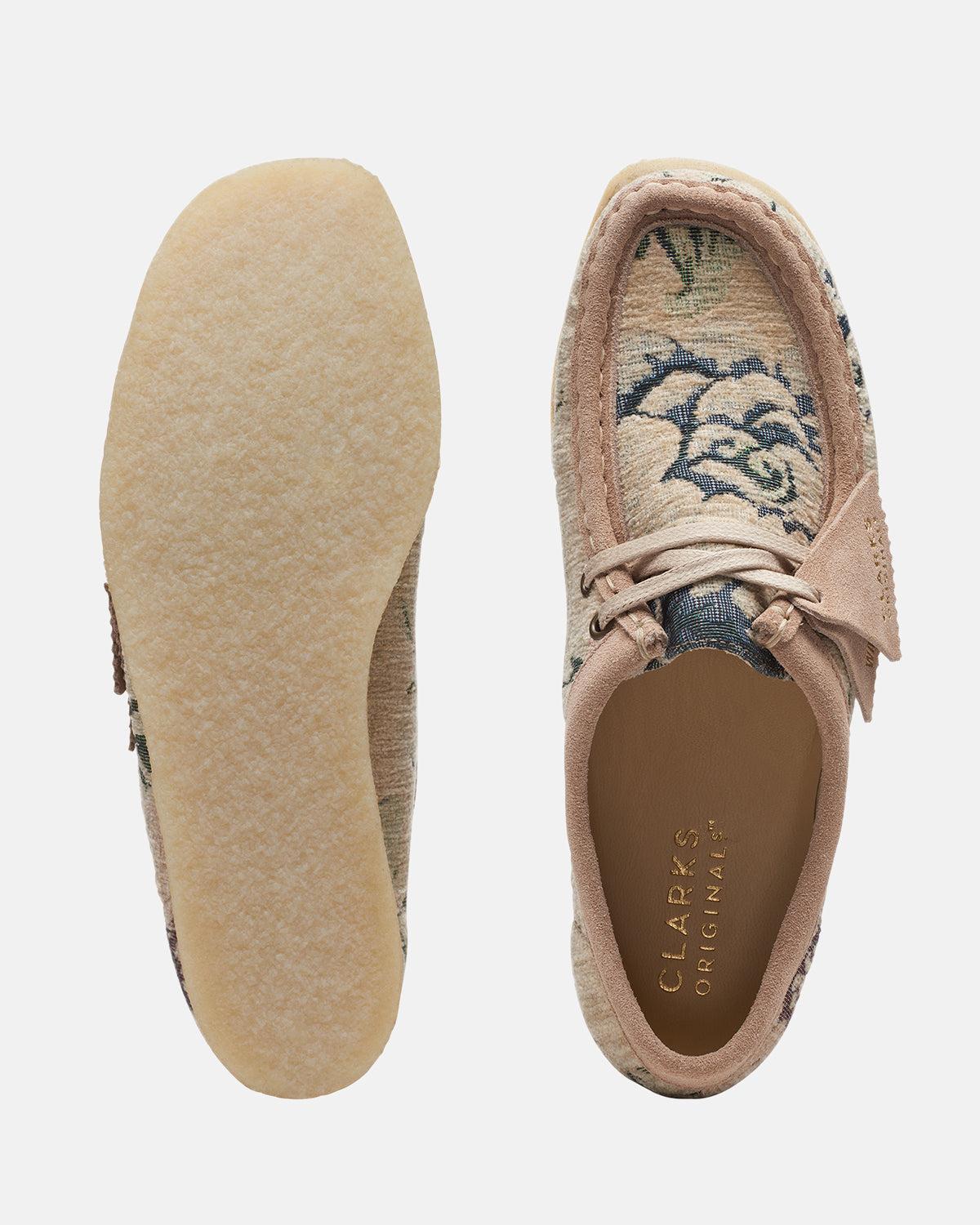 CLARKS ORIGINALS WOMENS WALLABEE SHOES GREY FLORAL - Image 7