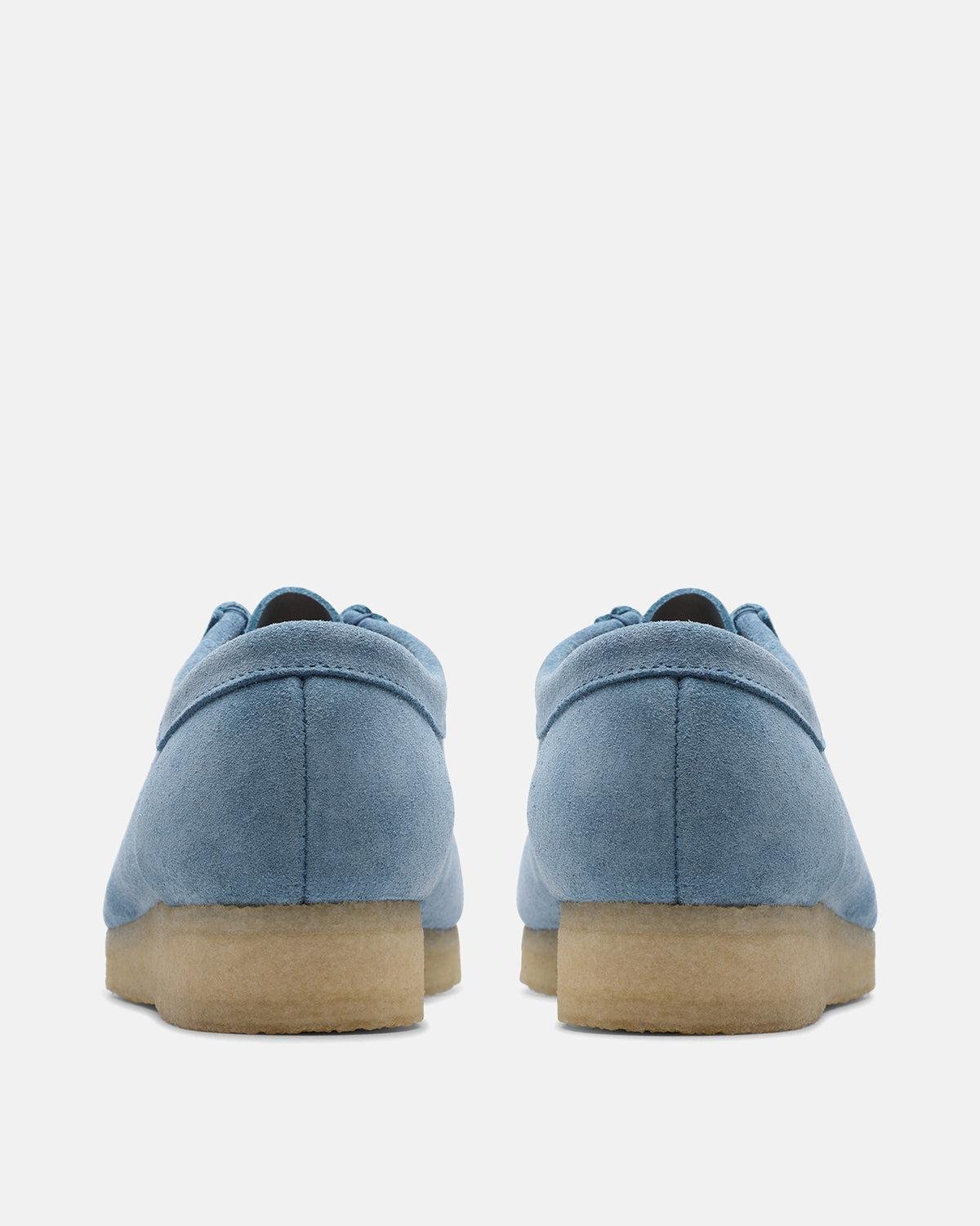 CLARKS ORIGINALS WOMENS WALLABEE WEAVE SHOES POWDER BLUE SUEDE - Image 6