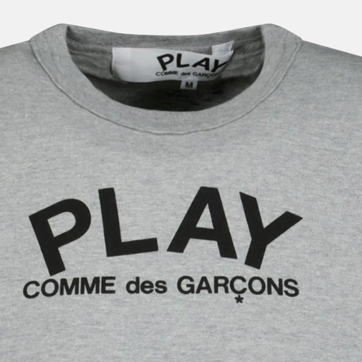 Comme Des Garcons Play Logo T-Shirt Grey - Image 3