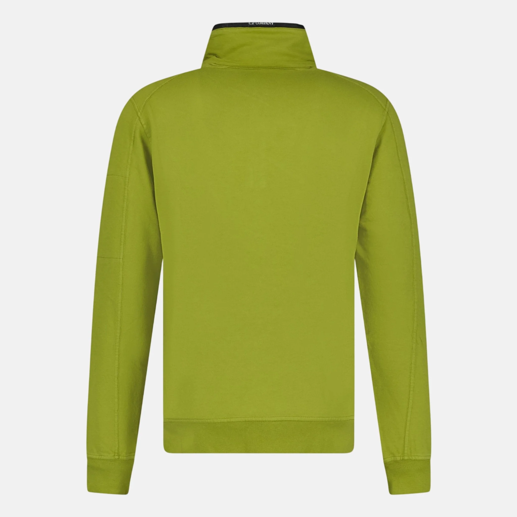 CP Company 1/4 Zip Light Fleece Lens Sweatshirt Olive - Image 2