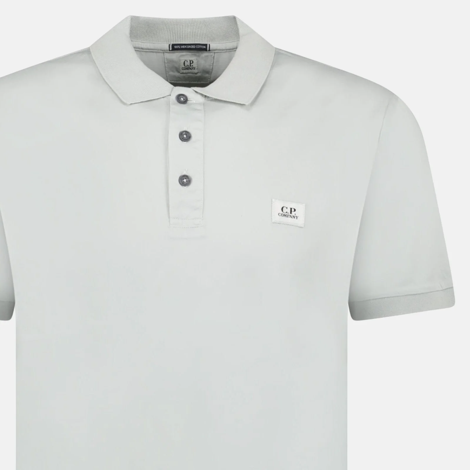 CP Company 70/2 Mercerized Polo Shirt Blue Fox - Image 3