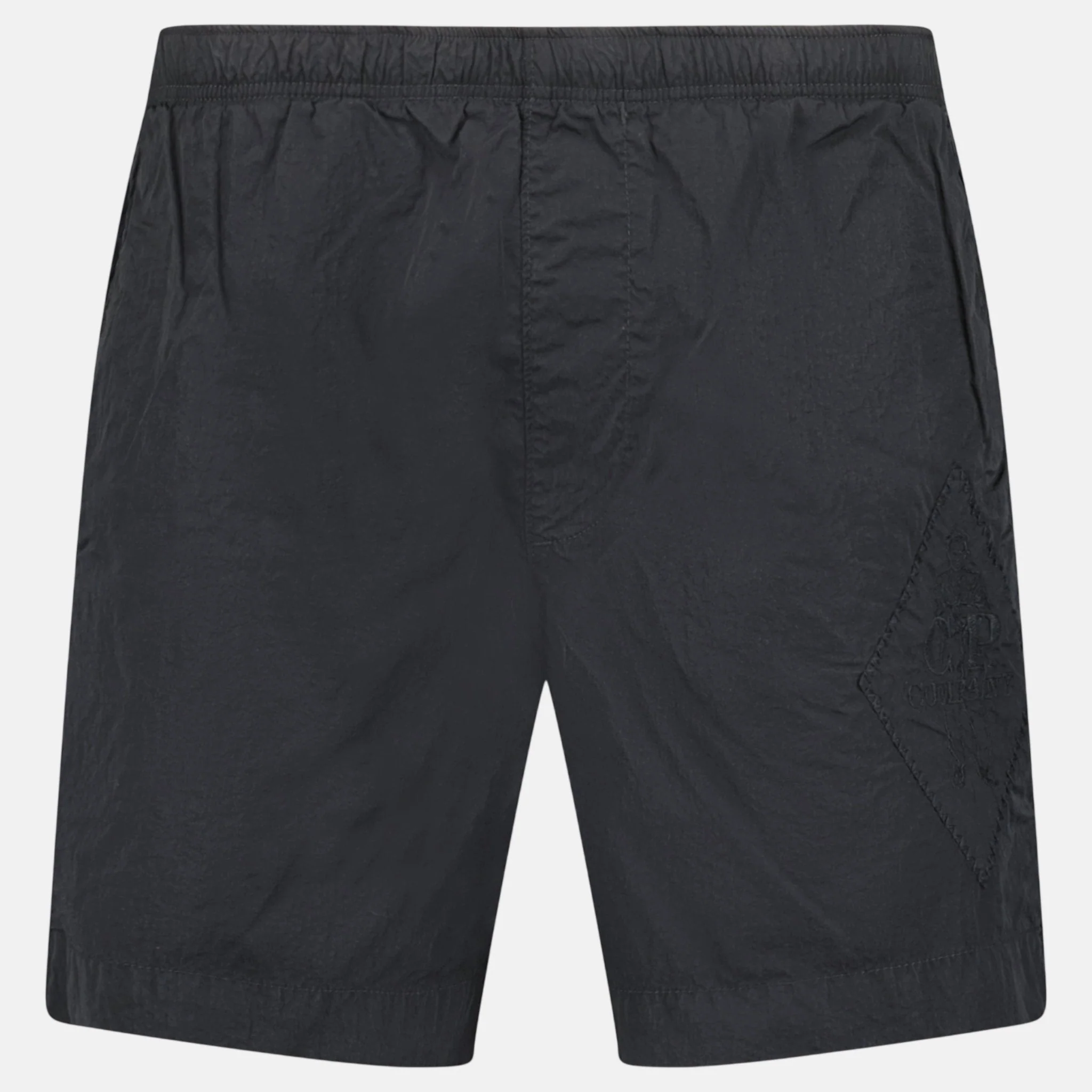 CP Company Logo-Embroidered Swim Shorts Black