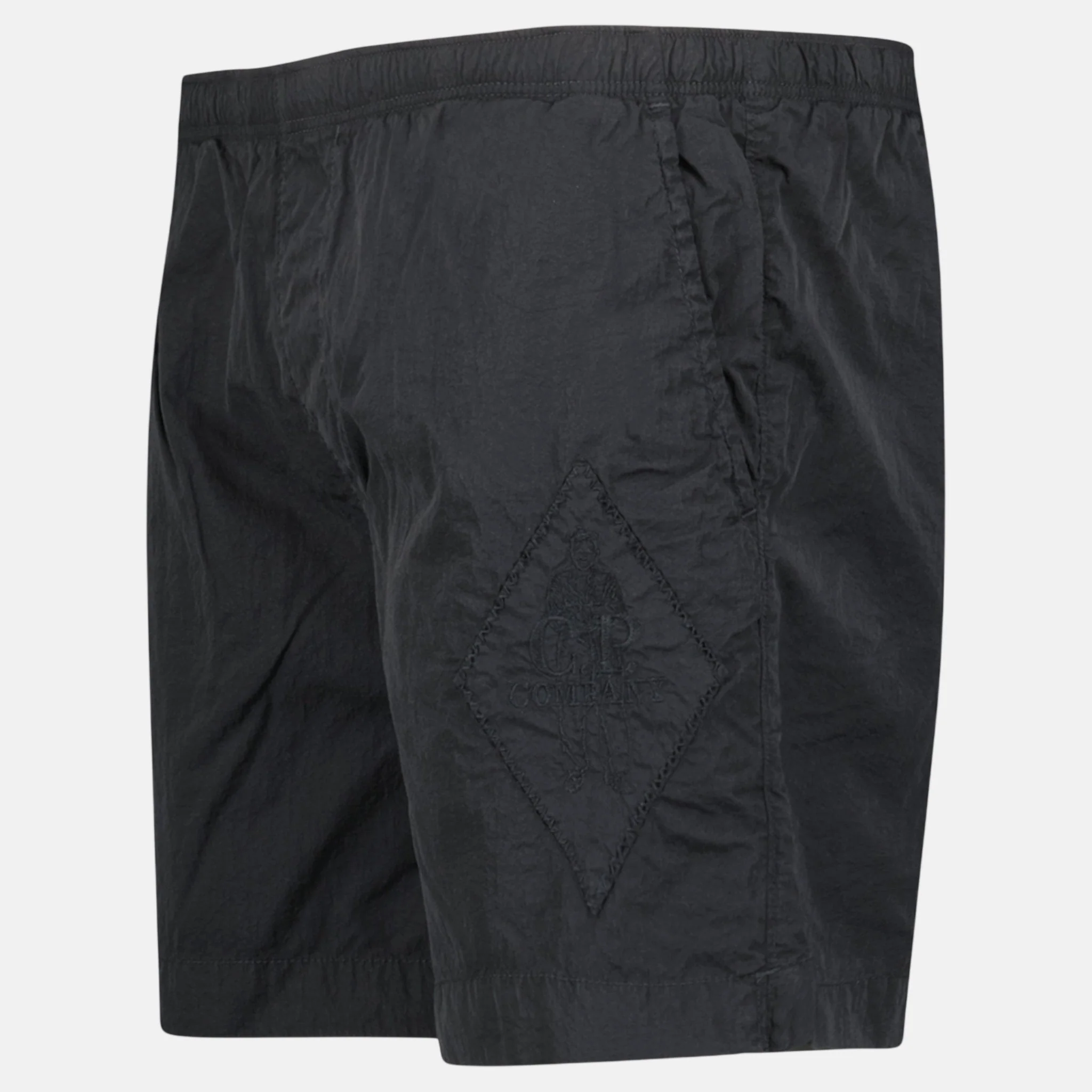 CP Company Logo-Embroidered Swim Shorts Black - Image 2
