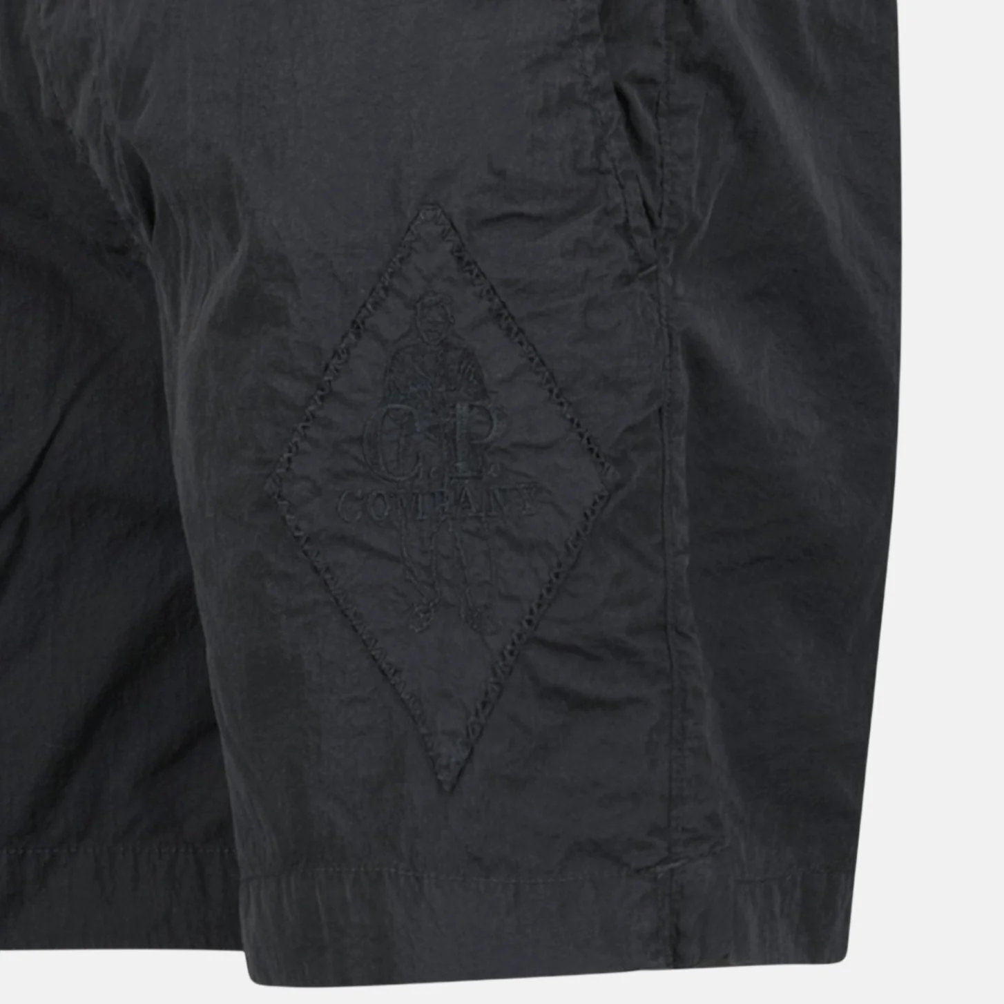 CP Company Logo-Embroidered Swim Shorts Black - Image 3