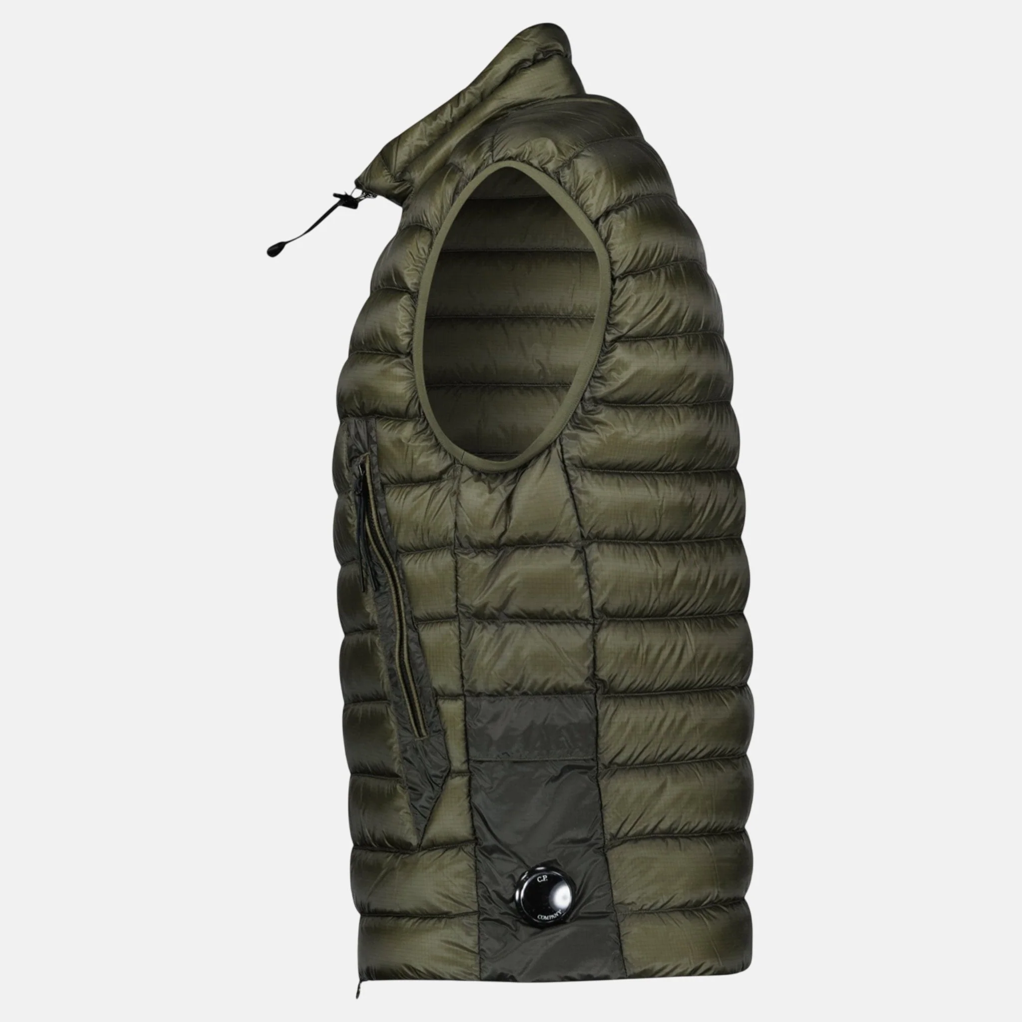 CP Company D.D. Shell Lightweight Lens Gilet Dark Green - Image 3