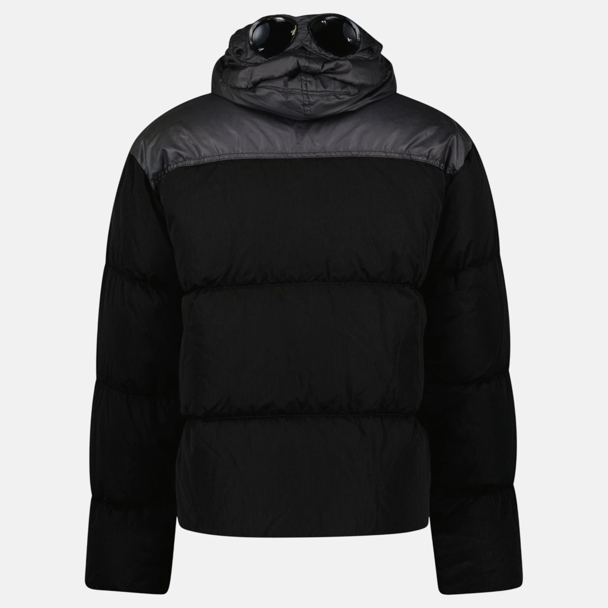 CP Company Eco Chrome R Mixed Goggle Down Jacket Black - Image 2