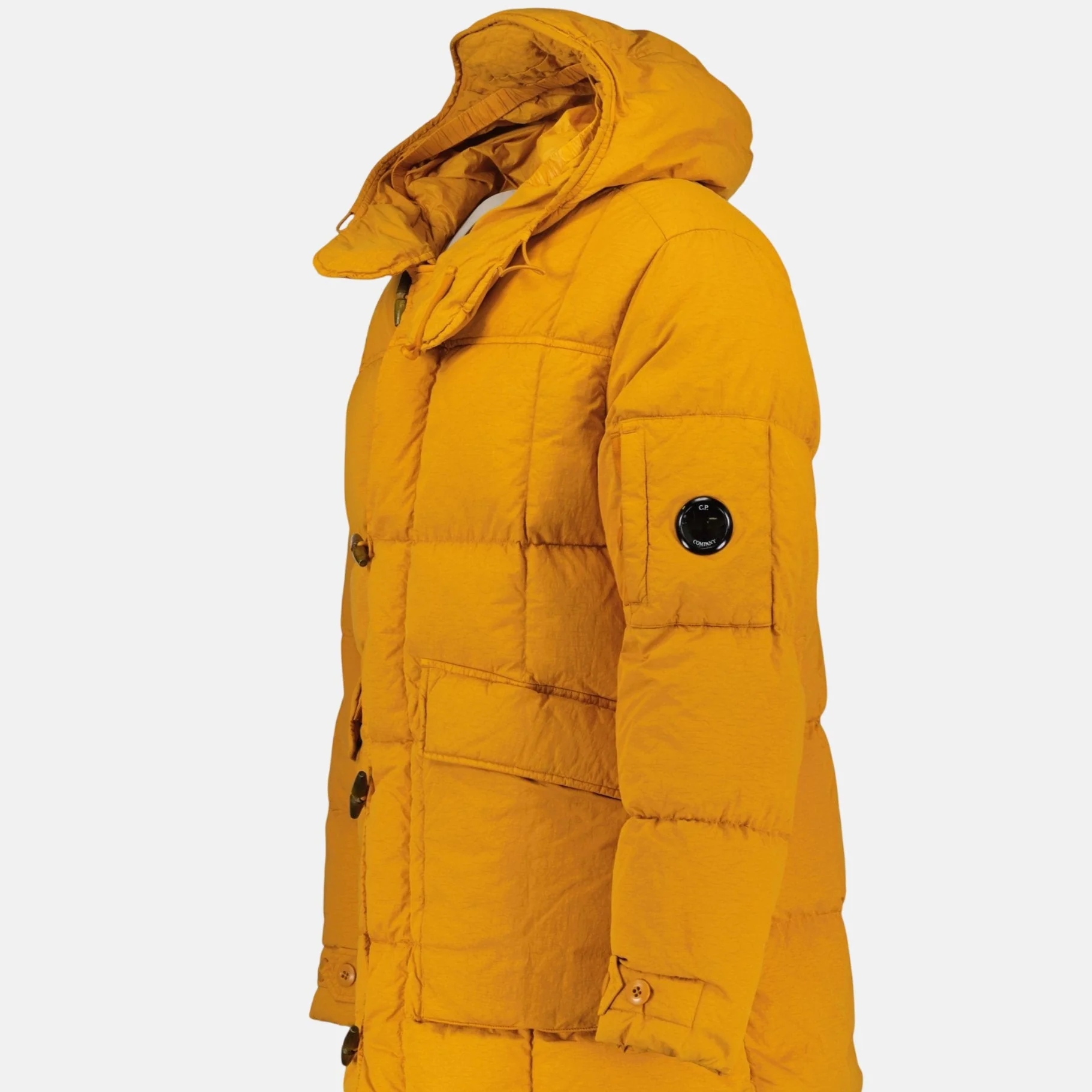 CP Company Flatt Nylon Padded Lens Shell Jacket Orange - Image 2