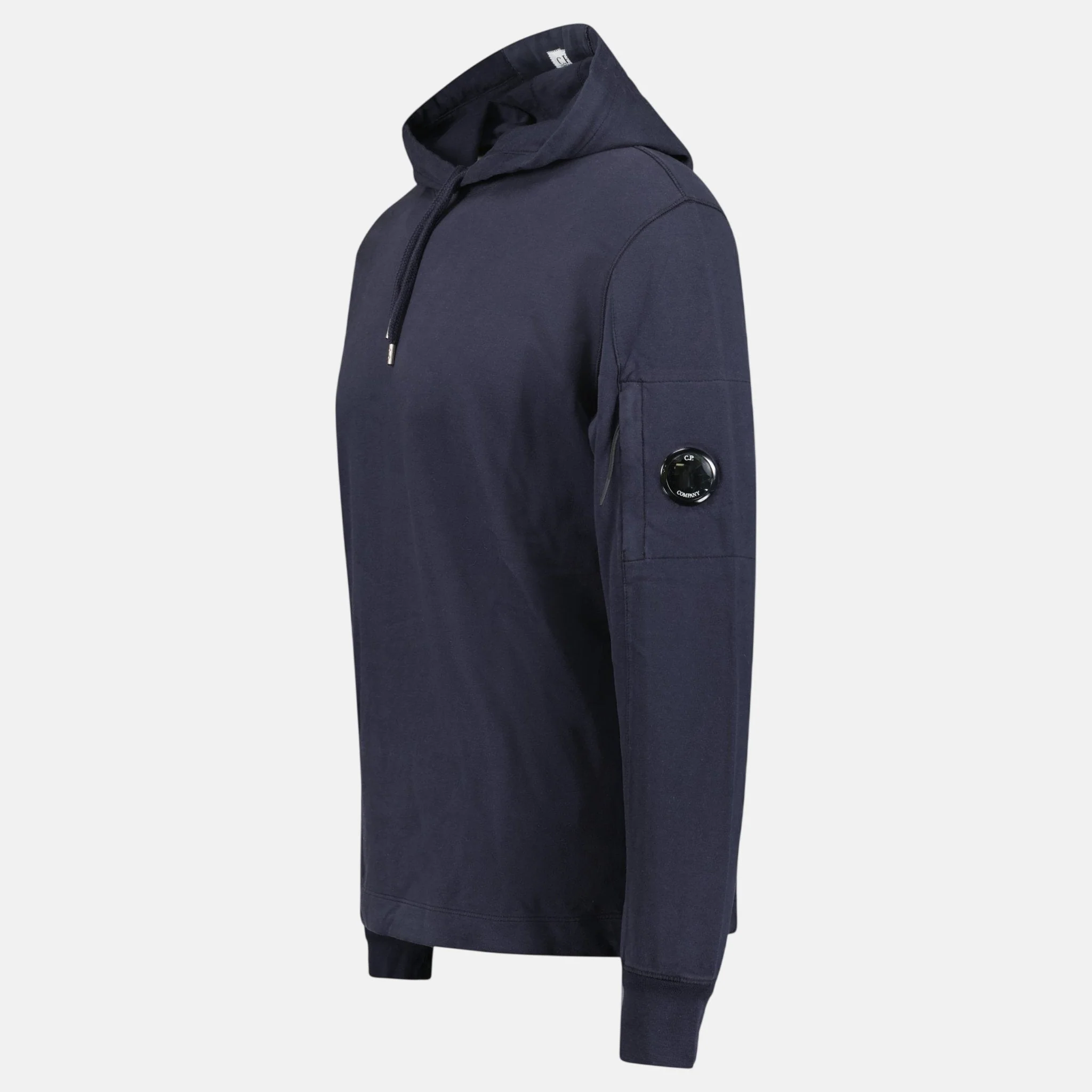 CP Company Hooded Lens Light Fleece Sweatshirt Midnight Blue - Image 3