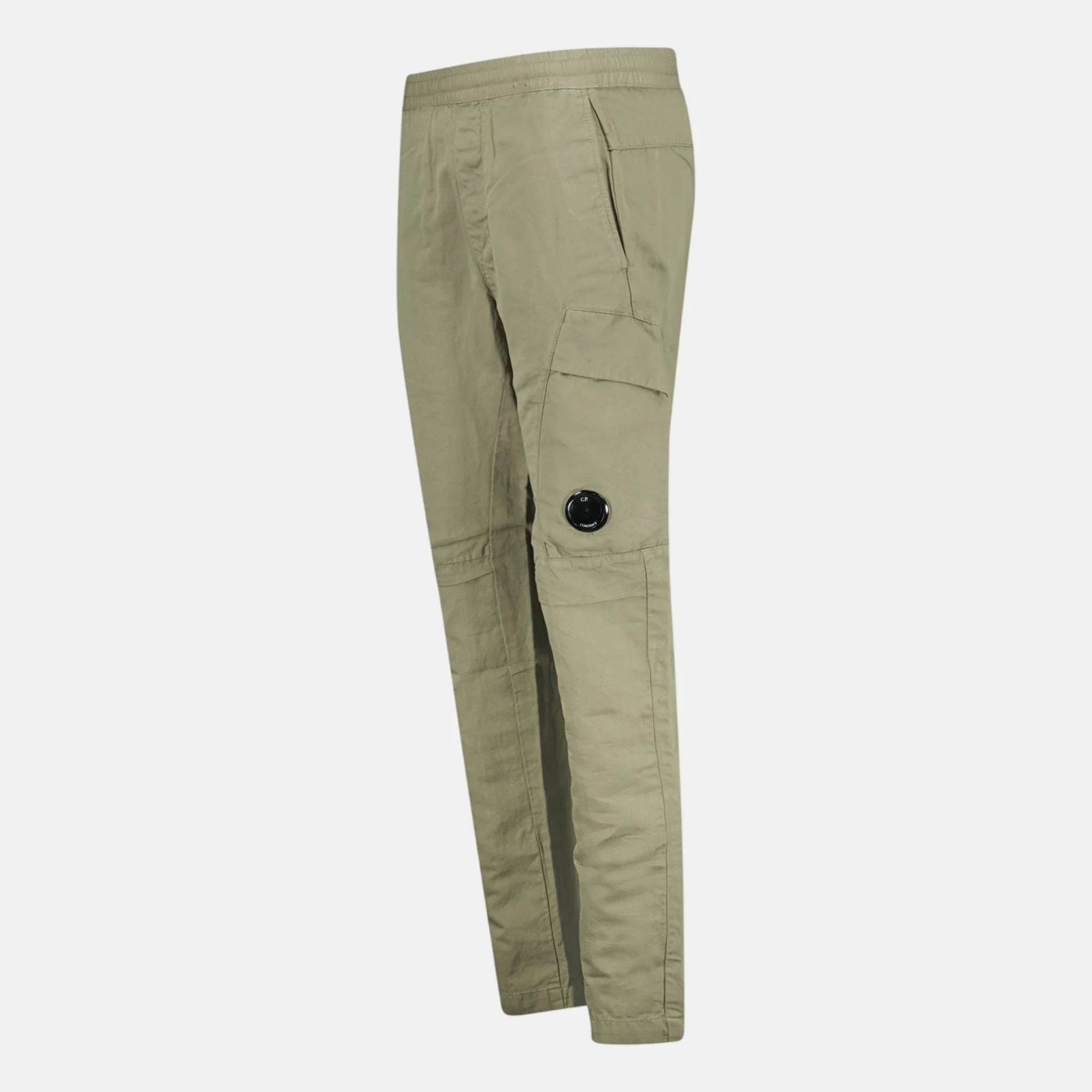 CP Company Lens Stretch Cotton Cargo Pants Beige - Image 3