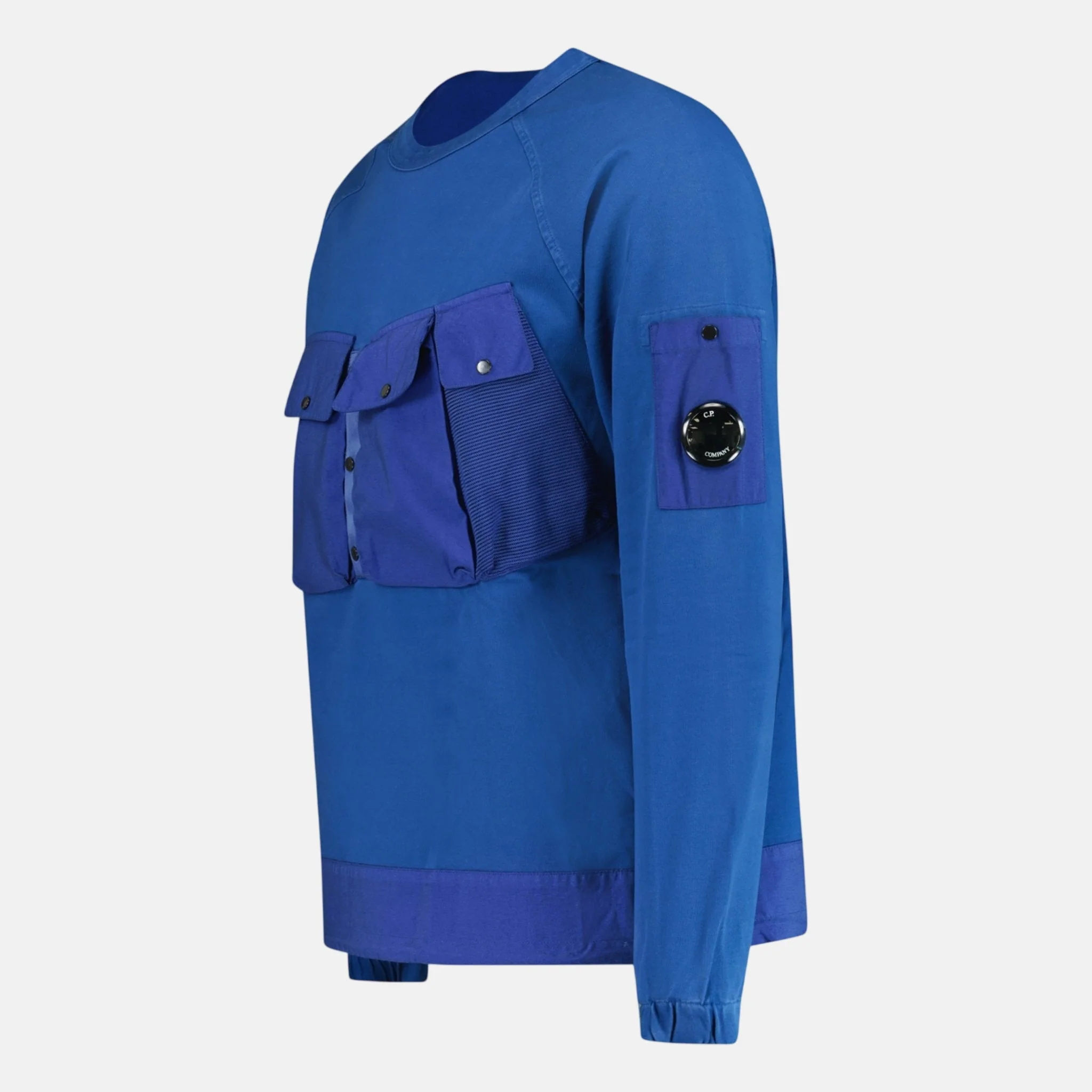 CP Company Mixed Heavy Lens Sweatshirt Blue - Image 3