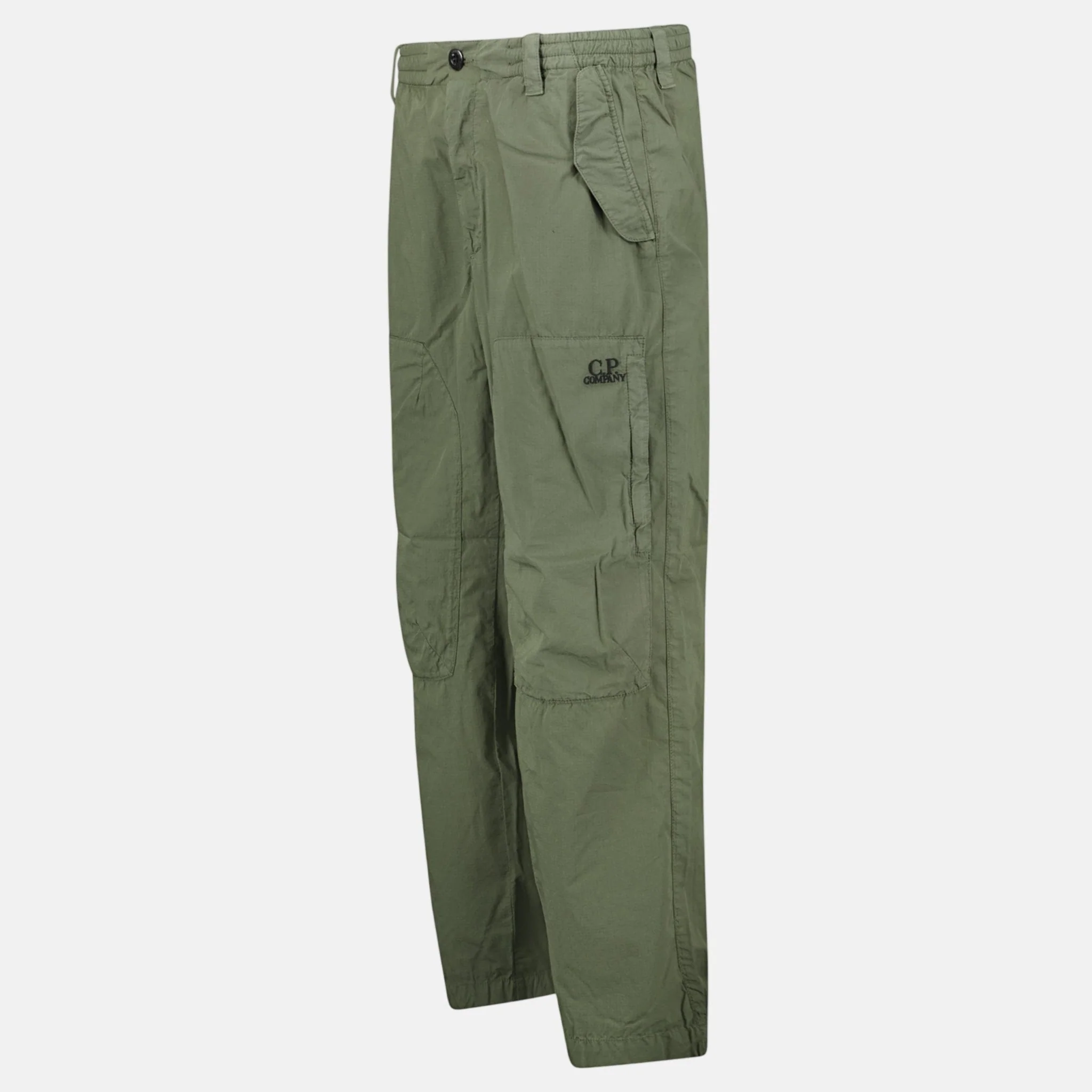 CP Company Cotton Rip Stop Loose Cargo Pants Thyme - Image 3