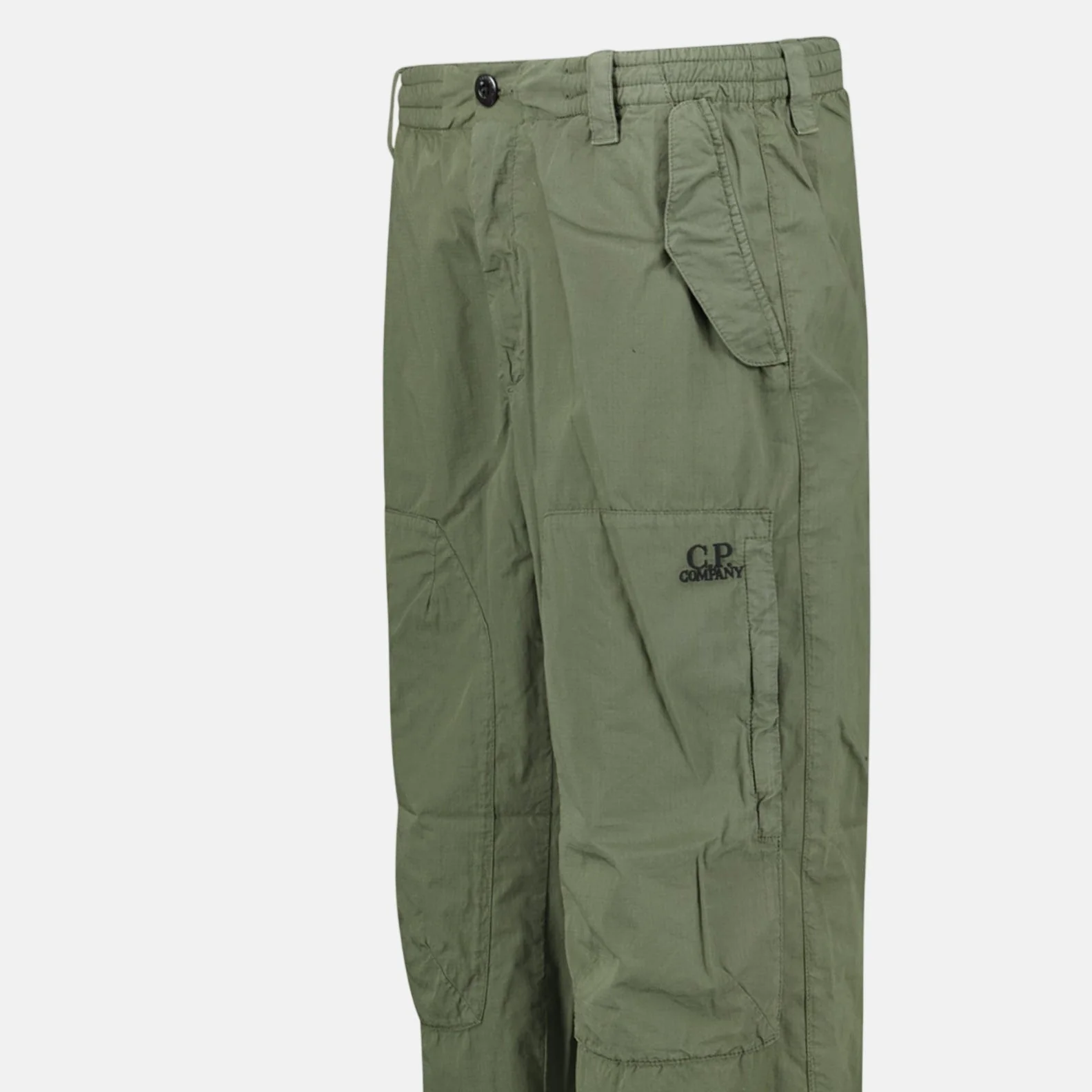 CP Company Cotton Rip Stop Loose Cargo Pants Thyme - Image 4