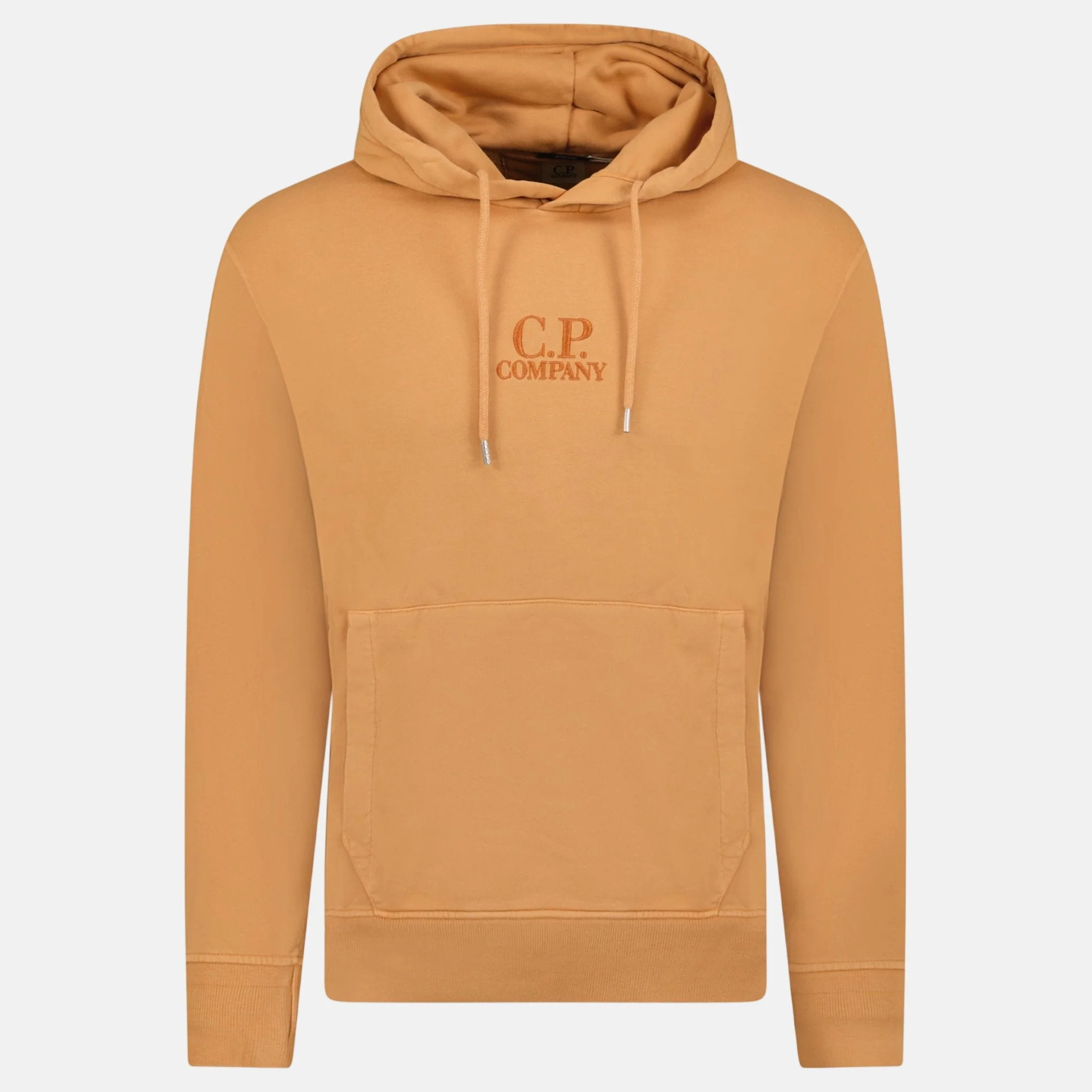 CP Company Writing Logo Hooded Sweatshirt Apricot