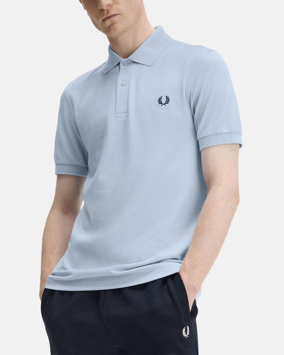 FRED PERRY M6000 POLO SHIRT LIGHT SMOKE NAVY - Image 4