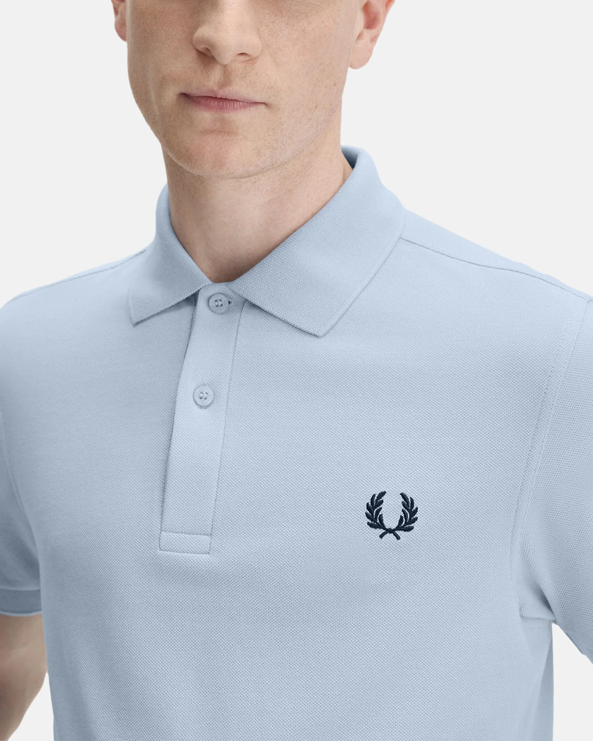 FRED PERRY M6000 POLO SHIRT LIGHT SMOKE NAVY - Image 6