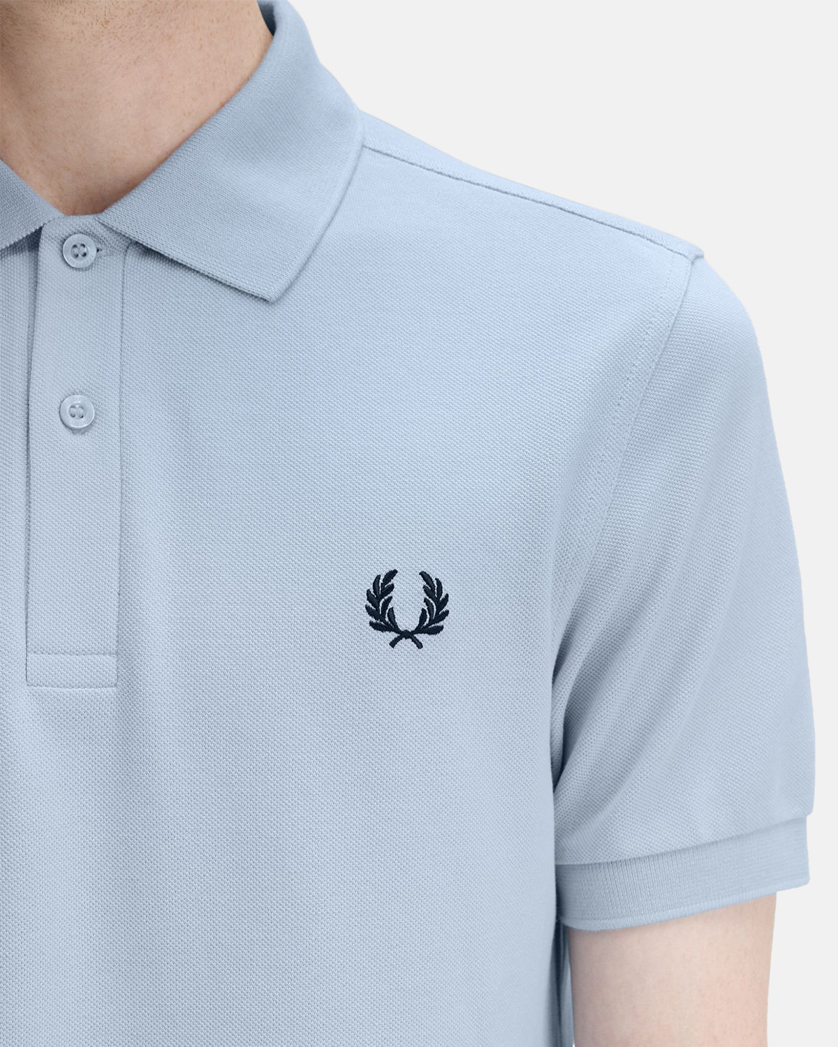 FRED PERRY M6000 POLO SHIRT LIGHT SMOKE NAVY - Image 7