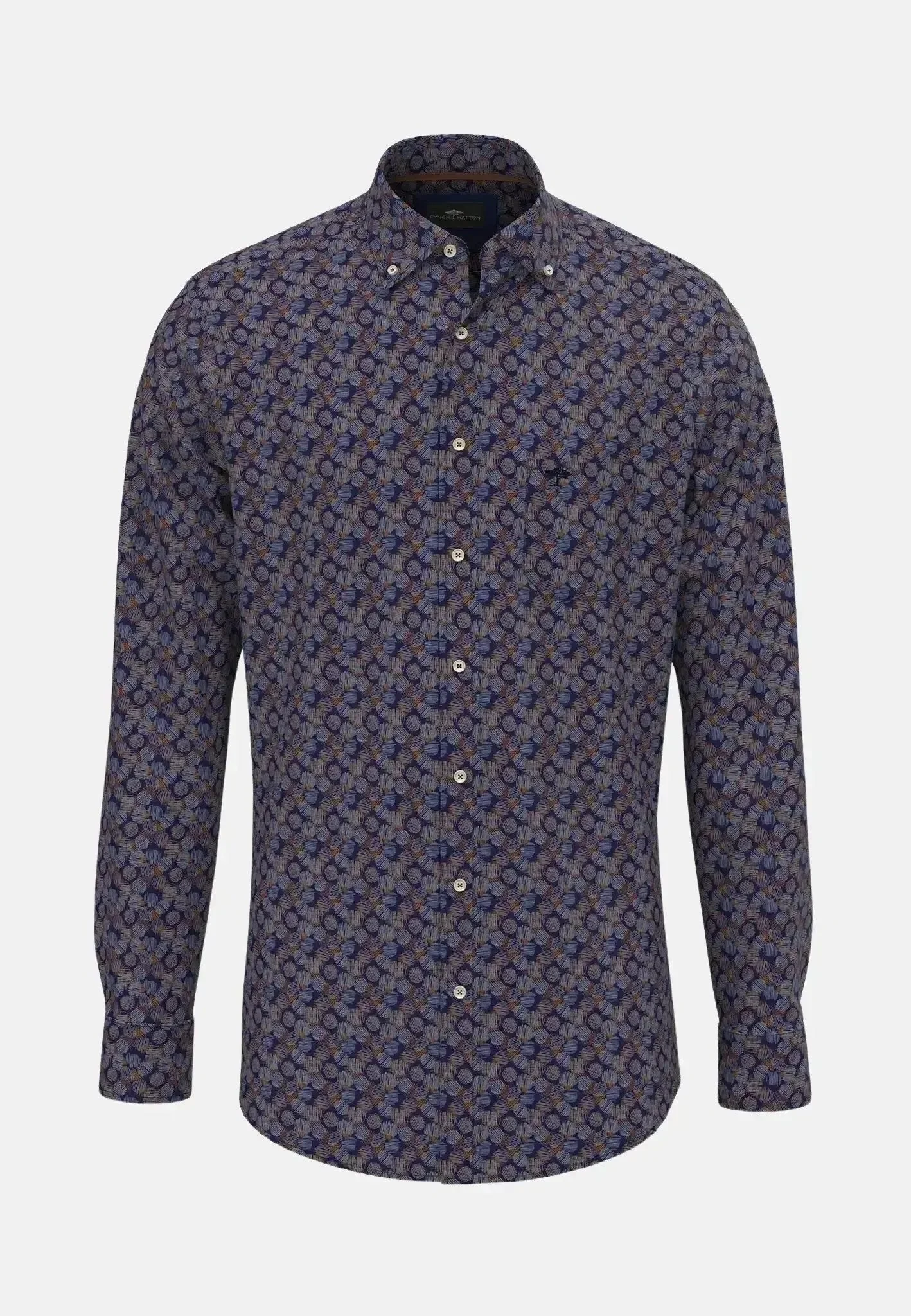Fynch-Hatton Allover Modern Print Shirt Hazel