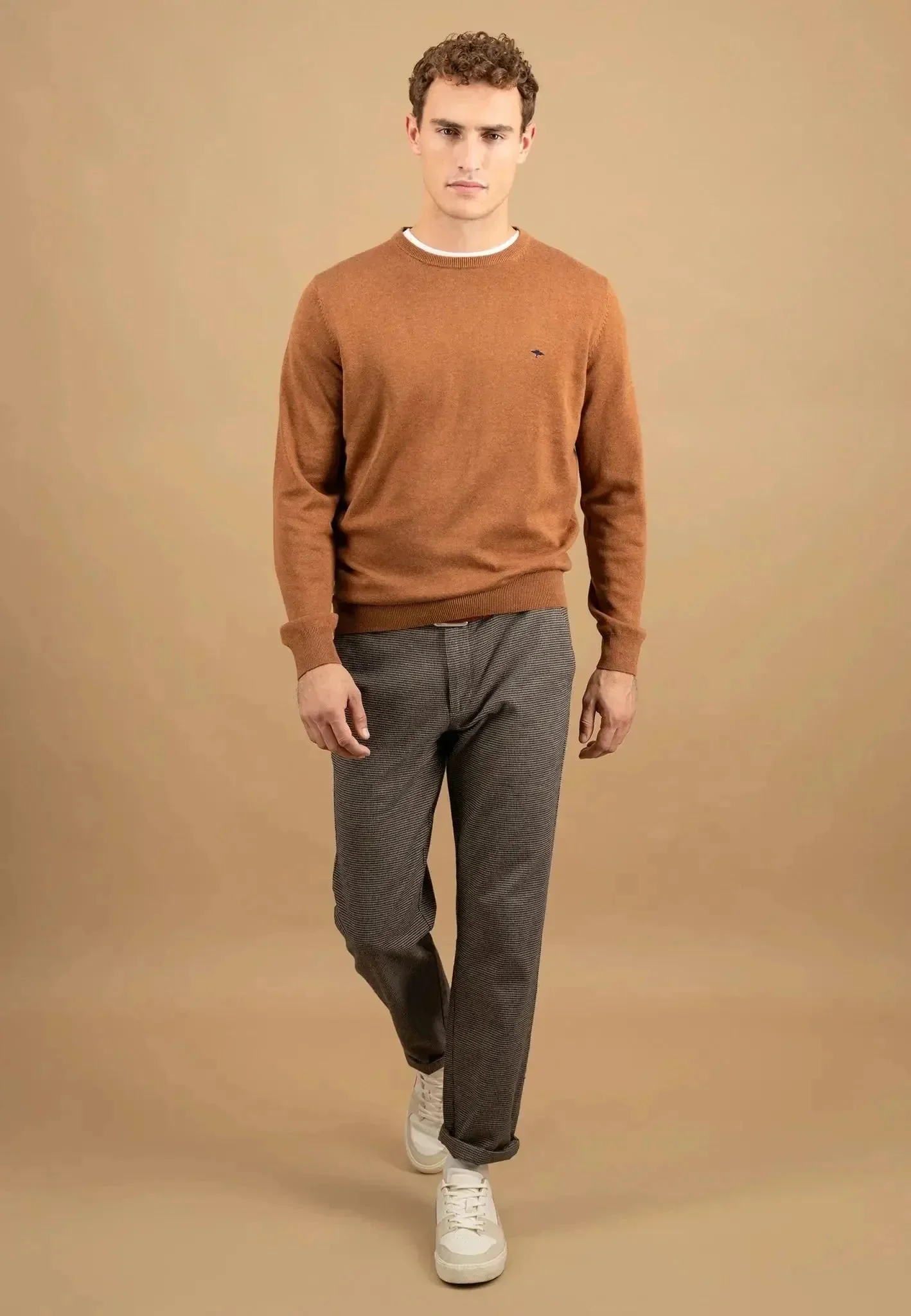 Fynch-Hatton Fine Knit Cotton Crewneck Hazel - Image 5