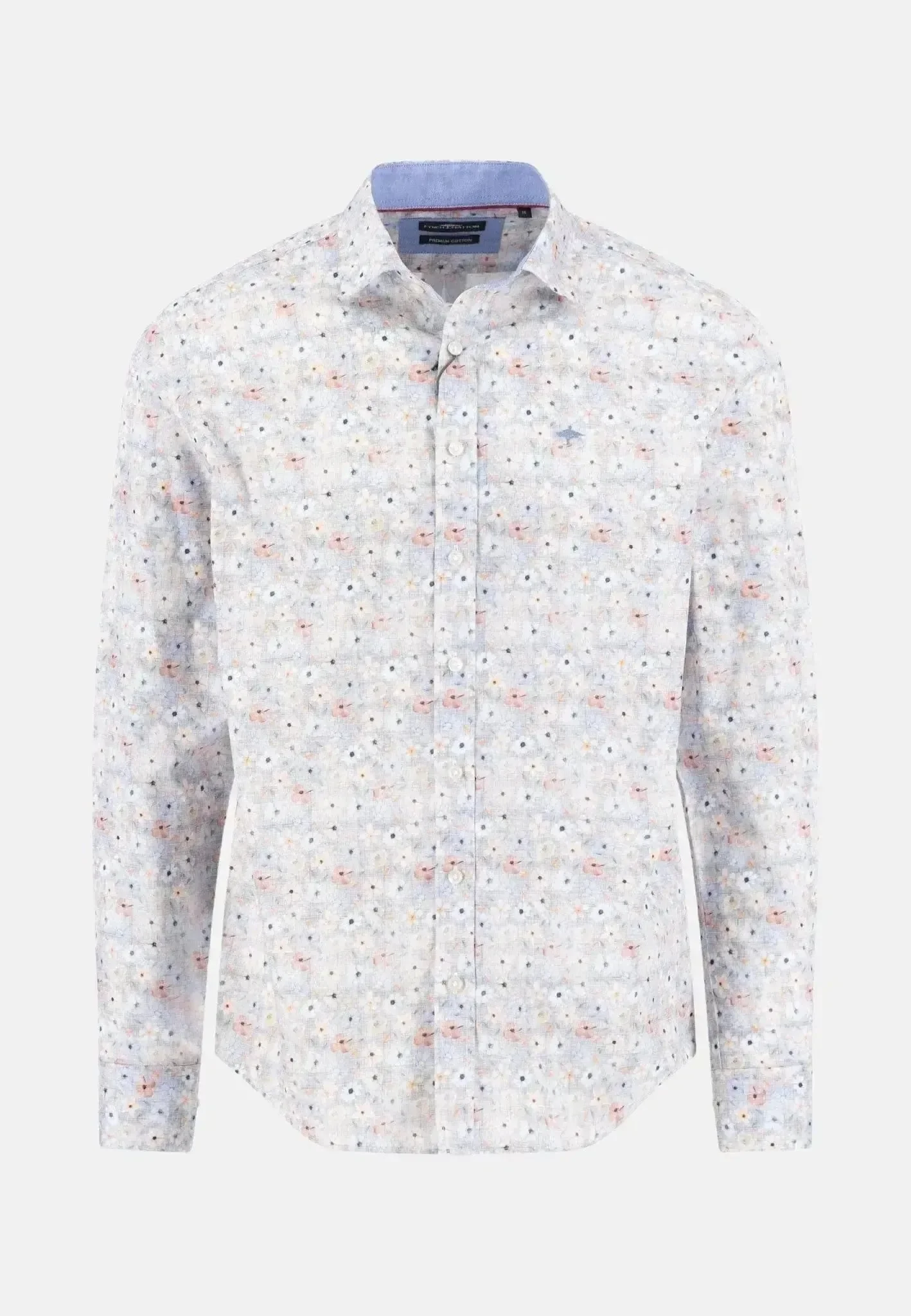 Fynch-Hatton Floral Kent Collar Shirt Peach