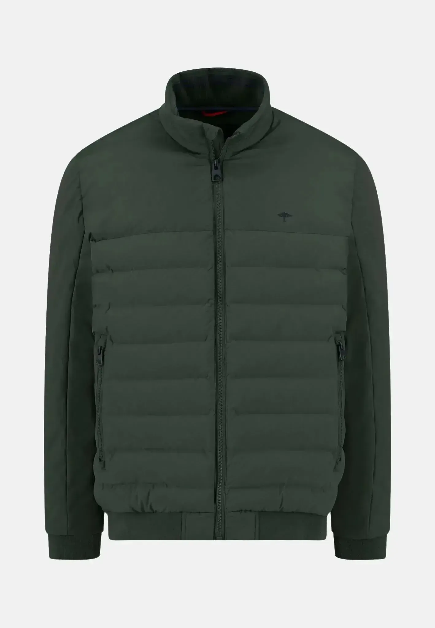 Fynch-Hatton Mens Basic Puffer Hybrid Jacket Dark Ivy