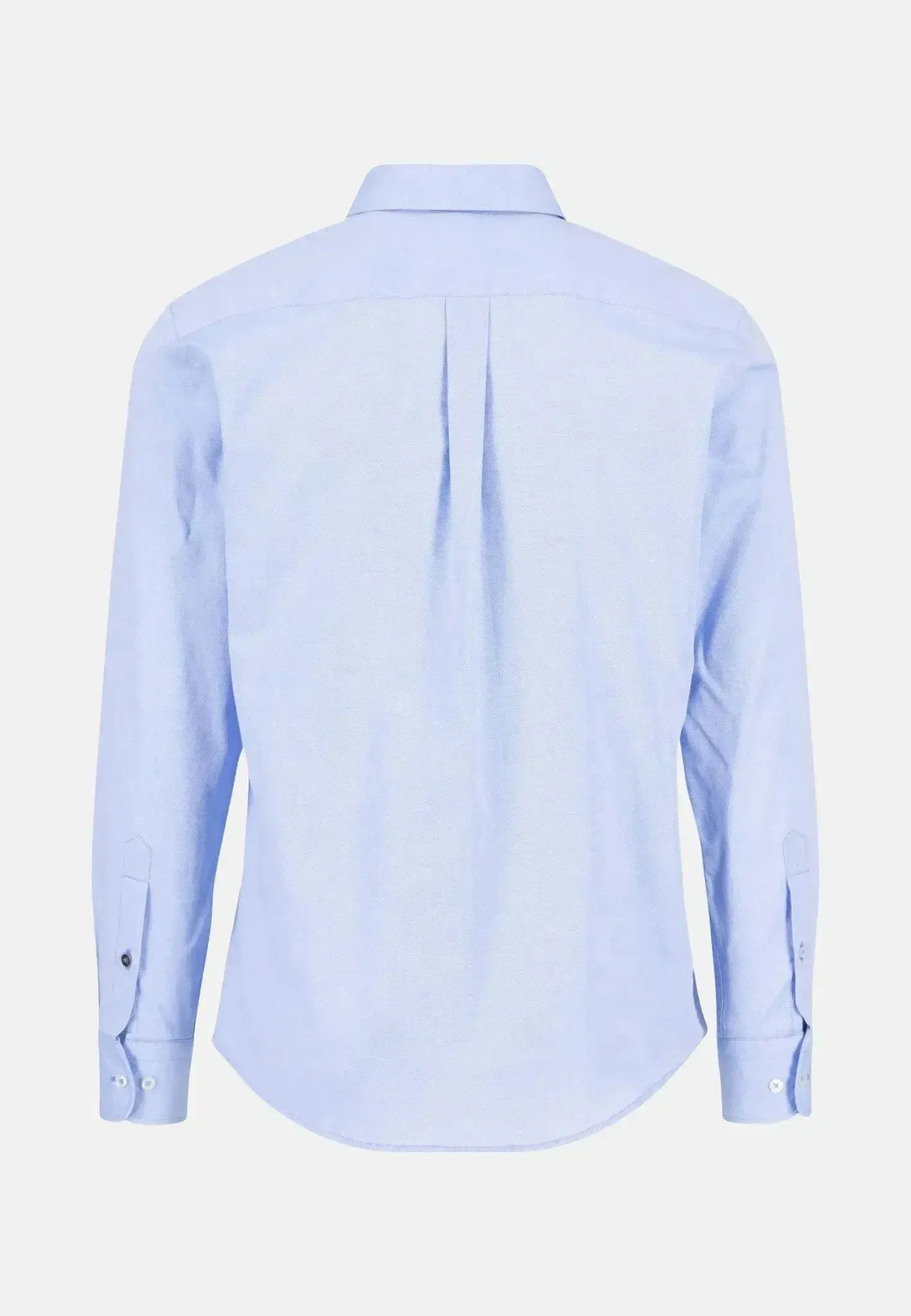 Fynch-Hatton Mens Essential Textured Dobby Shirt Crystal Blue - Image 2