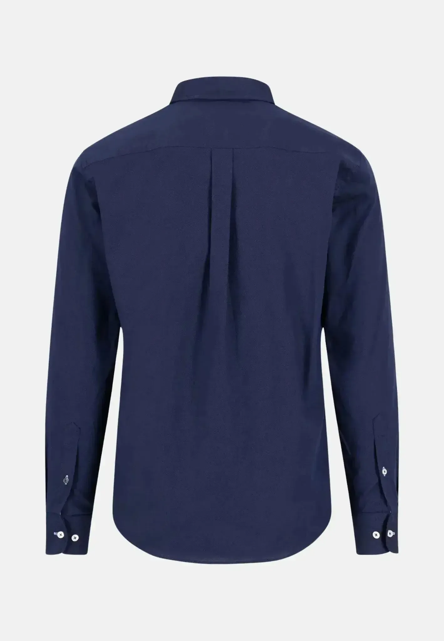 Fynch-Hatton Mens Essential Textured Dobby Shirt Navy - Image 2