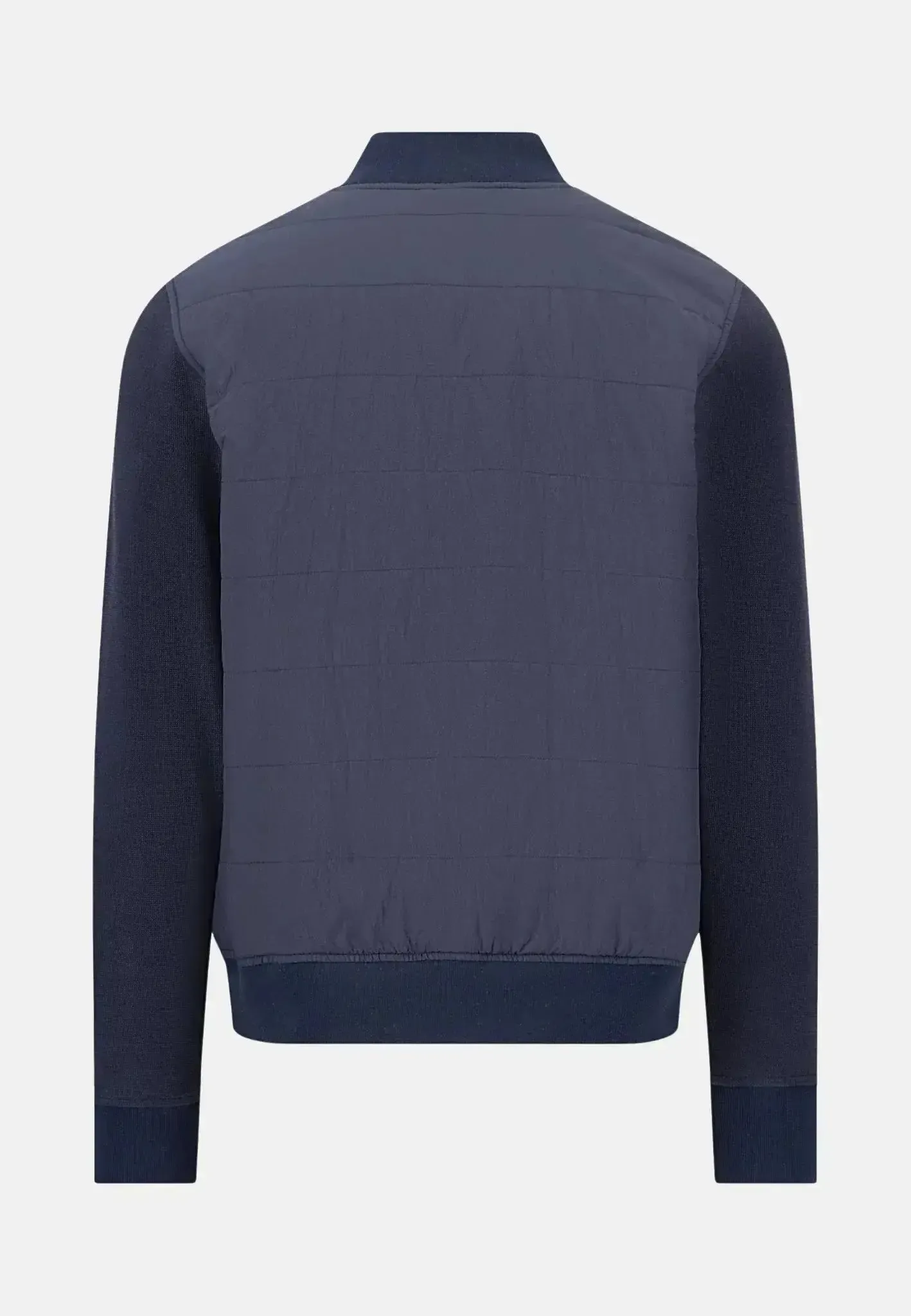 Fynch-Hatton Mens Hybrid Quilted Bomber Jacket Navy - Image 2