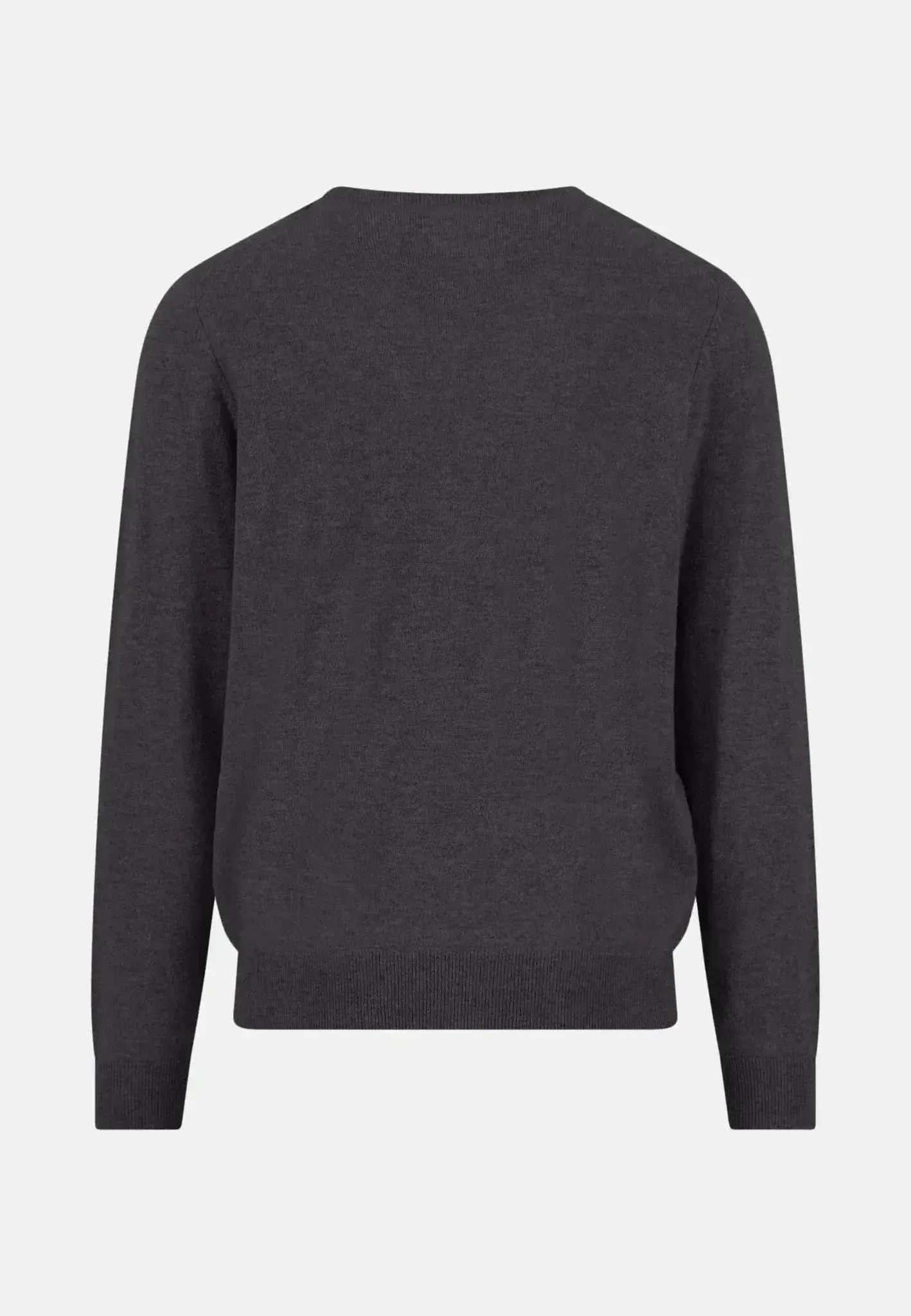 Fynch-Hatton Mens Merino Wool Cashmere Crewneck Knit Charcoal - Image 2