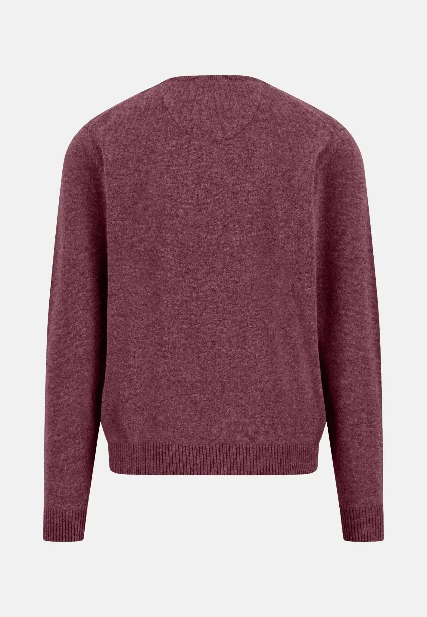 Fynch-Hatton Mens Pure Cashmere Crewneck Knit Deep Merlot - Image 2