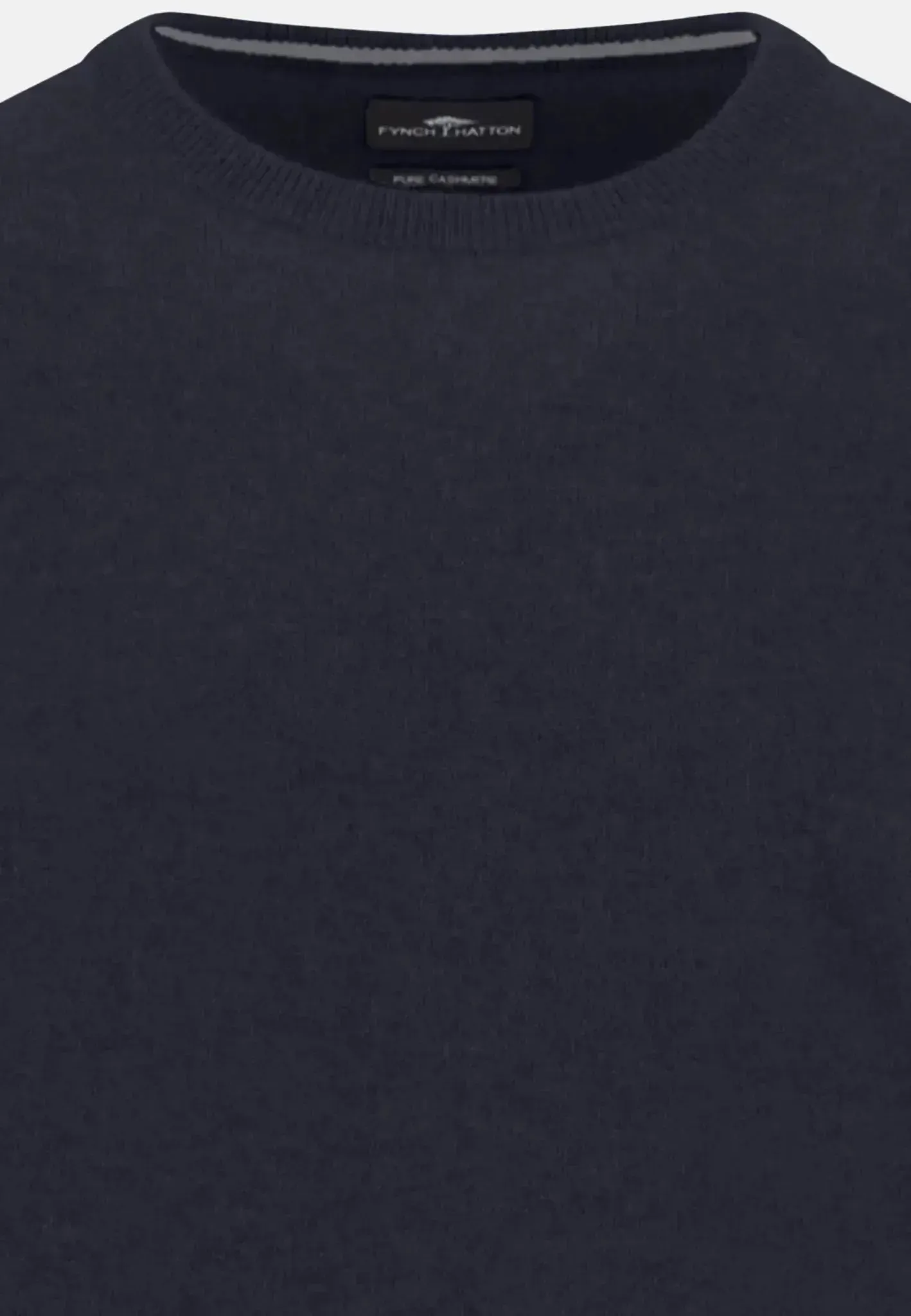 Fynch-Hatton Mens Pure Cashmere Crewneck Knit Navy - Image 3
