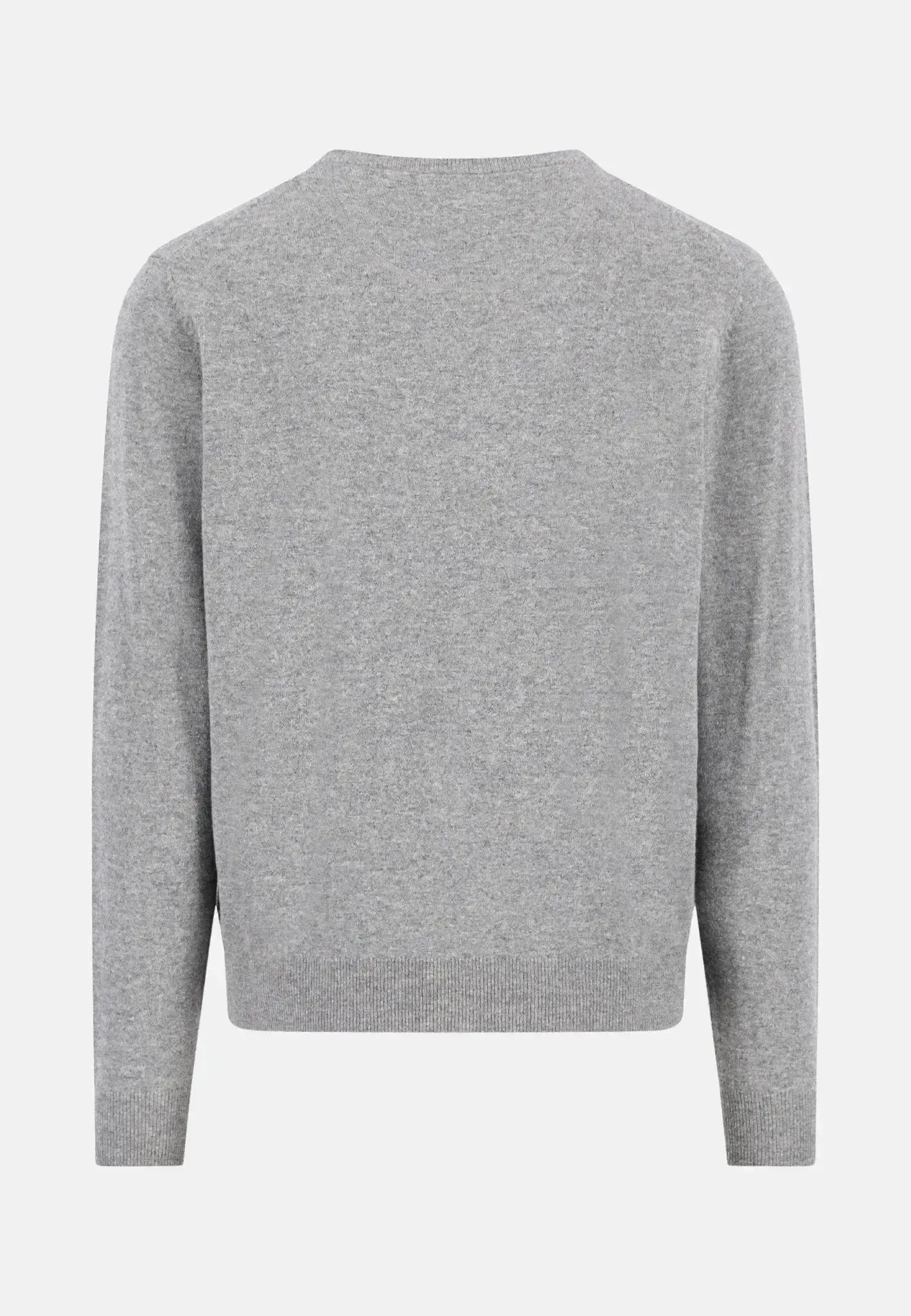 Fynch-Hatton Mens Pure Lambswool Crewneck Knit Steel - Image 2