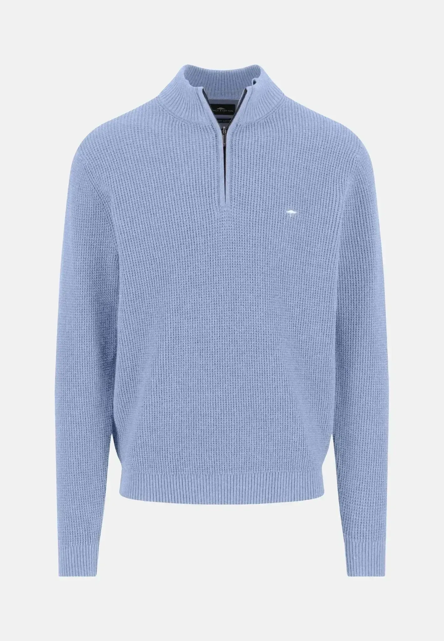 Fynch-Hatton Mens Structured Cotton 1/4 Zip Knit New Breeze