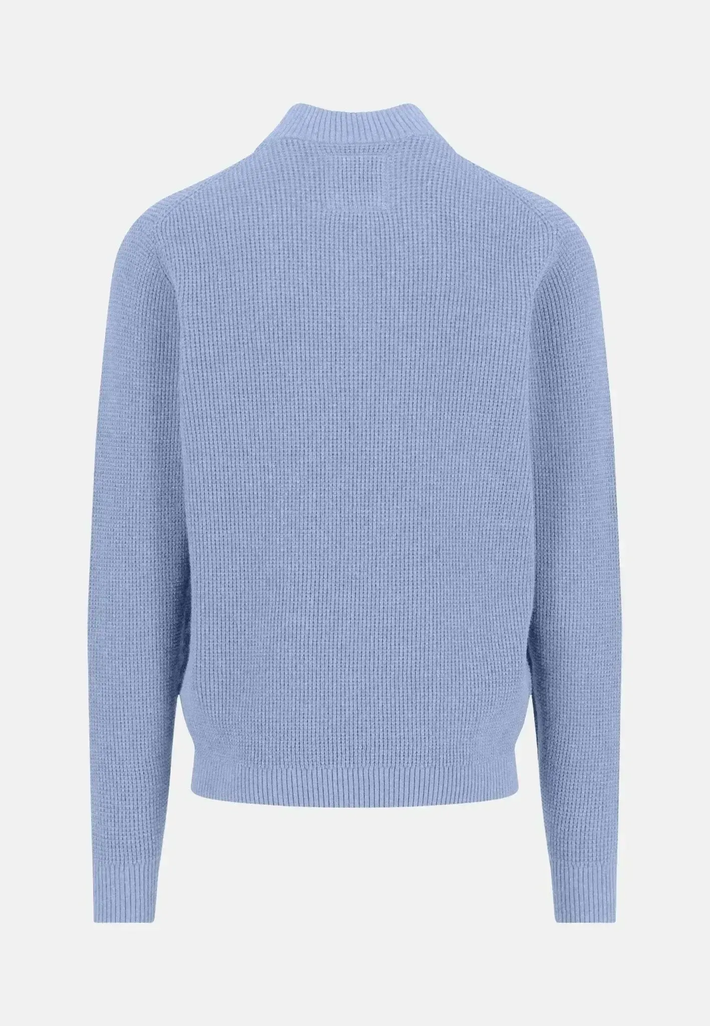 Fynch-Hatton Mens Structured Cotton 1/4 Zip Knit New Breeze - Image 2
