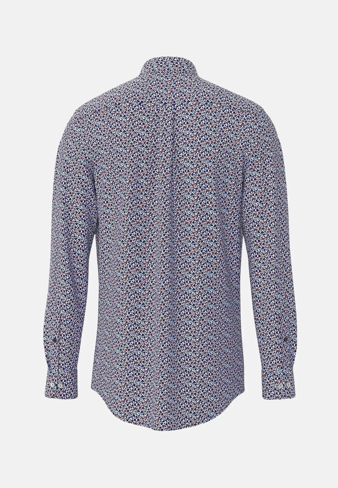 Fynch-Hatton Modern Flower Print Shirt Navy - Image 2