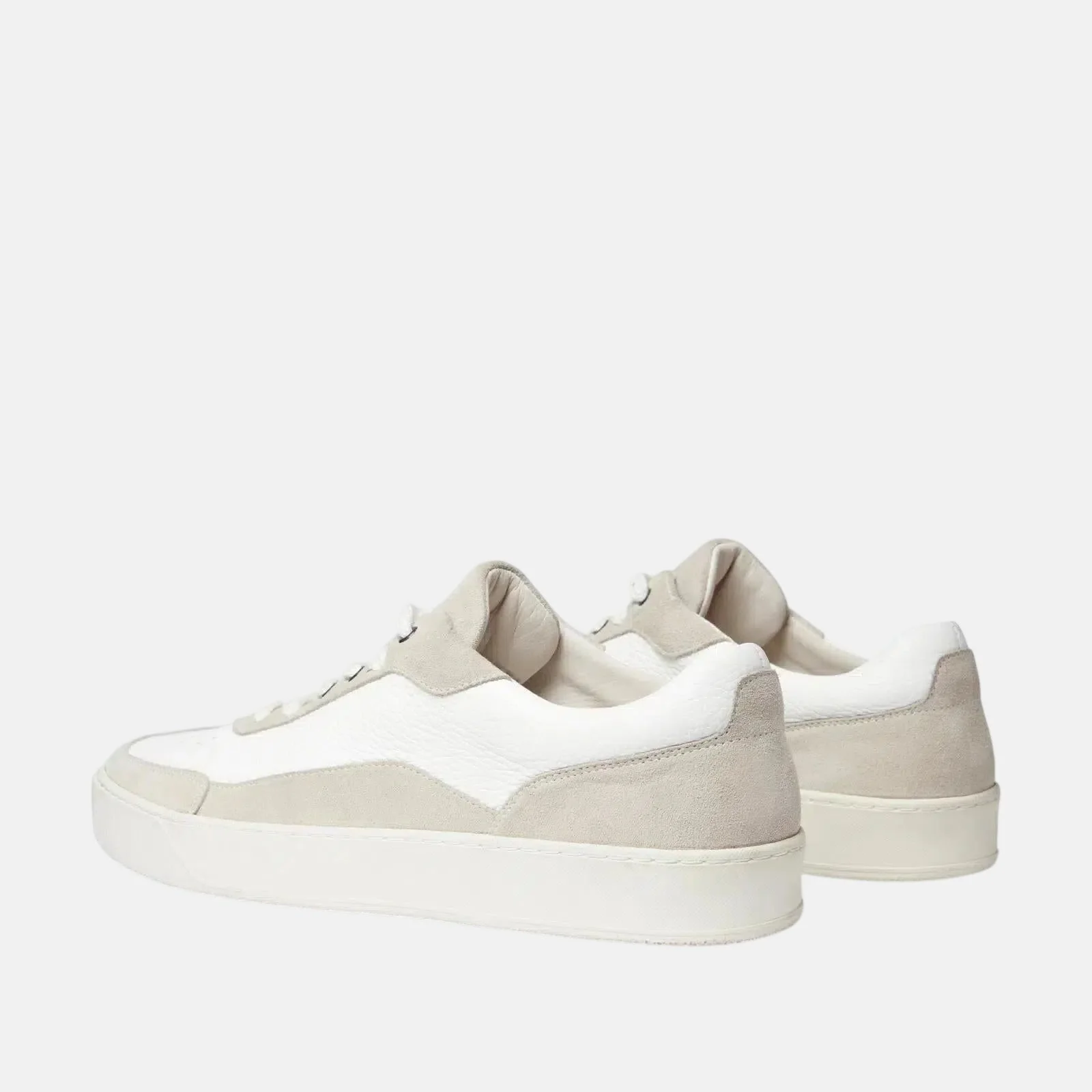 Harrys Of London Finch Suede Soft Milled Calf Trainer White - Image 3