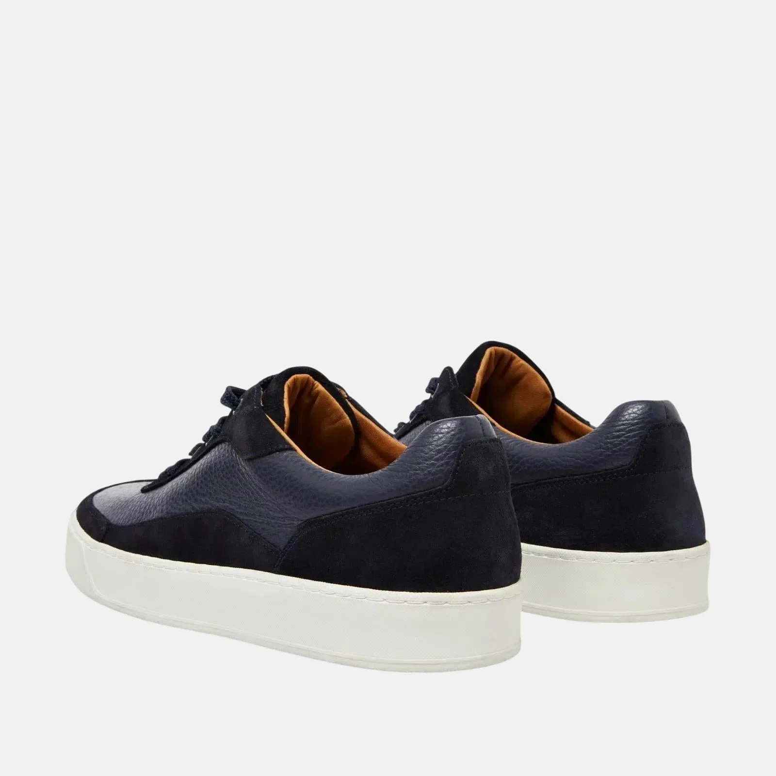 Harrys Of London Finch Suede Soft Milled Calf Trainer Navy - Image 3