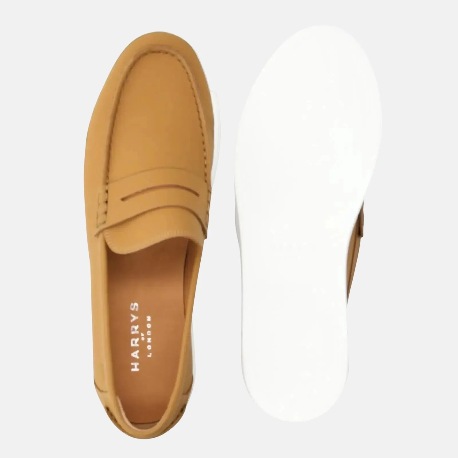 Harrys Of London Starboard Tech Leather Deck Shoes Couro Brown - Image 4