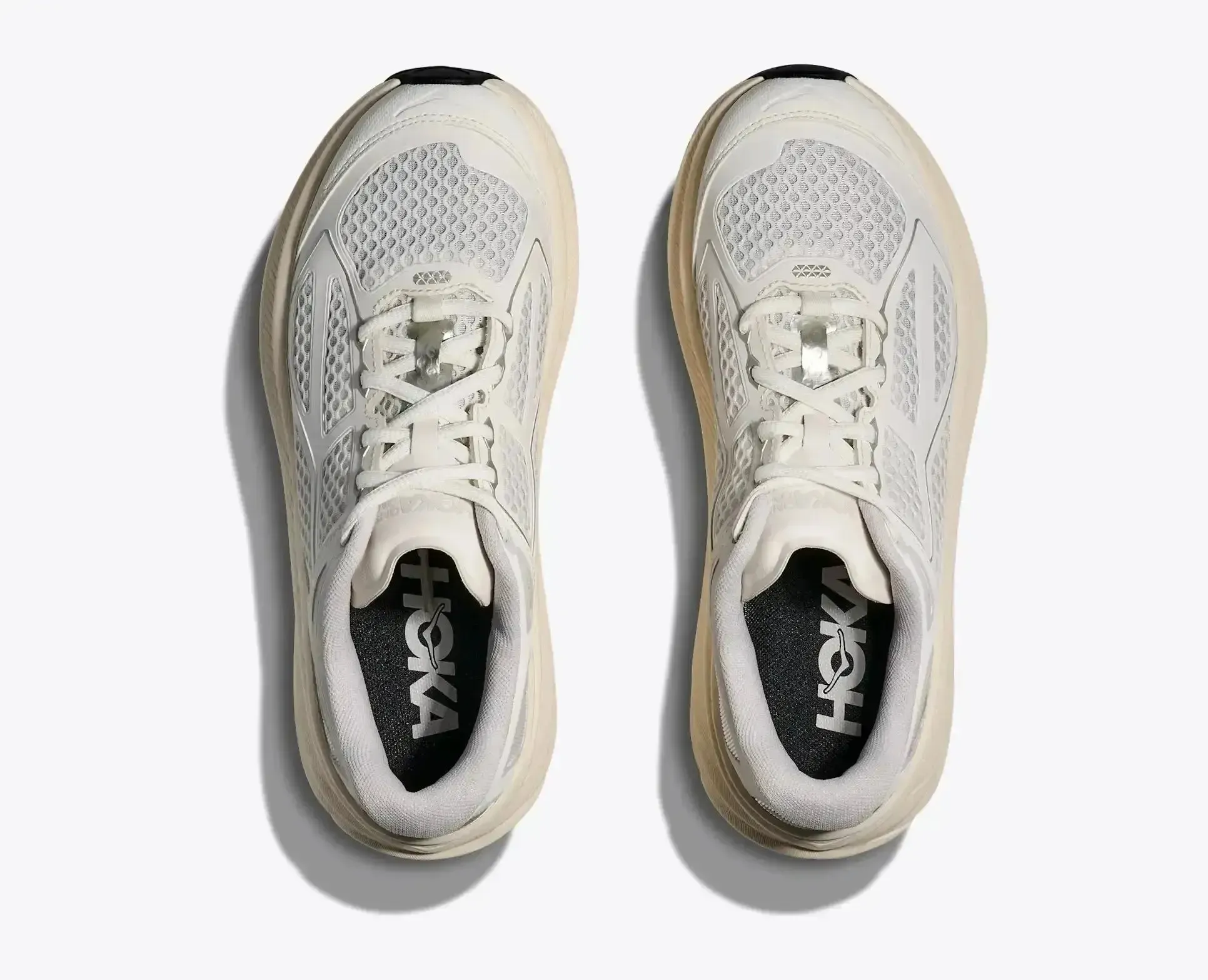 HOKA MENS CLIFTON ONE 9 TRAINERS FROST COSMIC GREY - Image 6