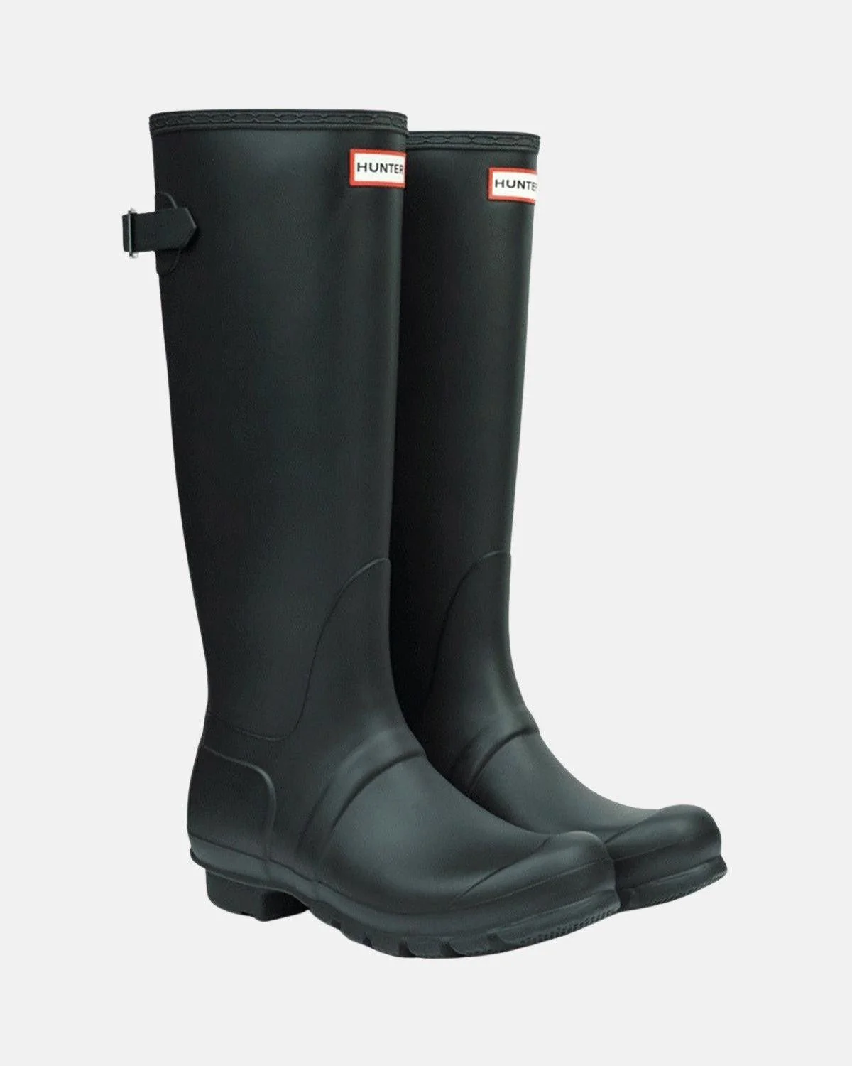 HUNTER WOMENS ORIGINAL TALL BACK ADJUSTABLE BOOTS BLACK - Image 2