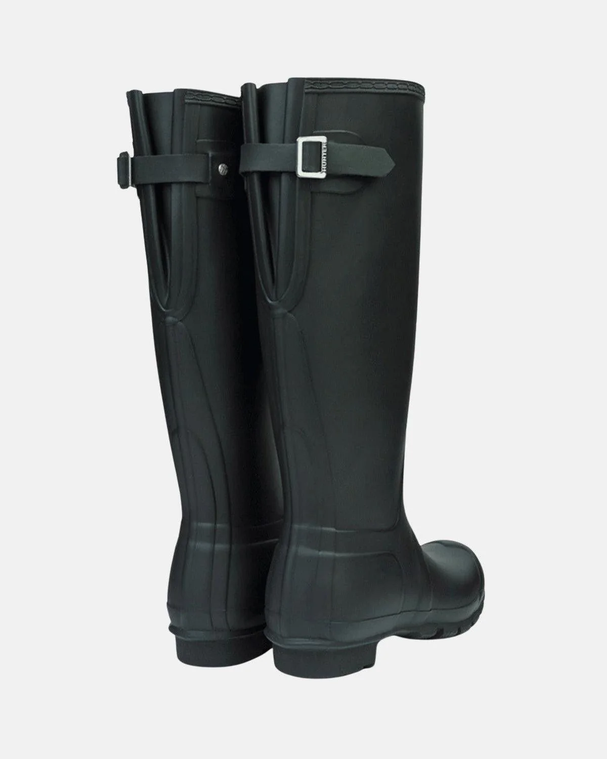 HUNTER WOMENS ORIGINAL TALL BACK ADJUSTABLE BOOTS BLACK - Image 3