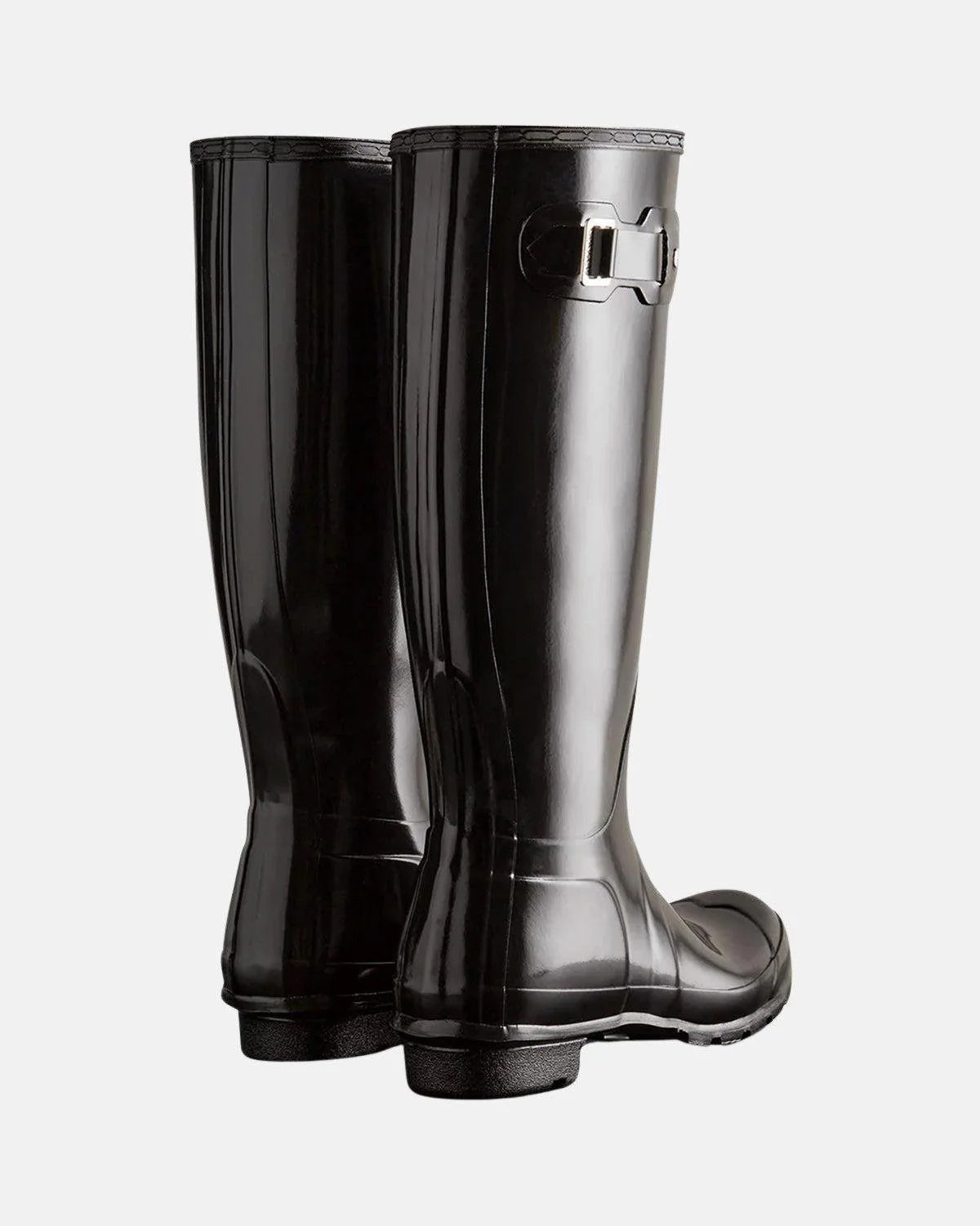 HUNTER WOMENS ORIGINAL TALL GLOSS BOOTS BLACK - Image 3