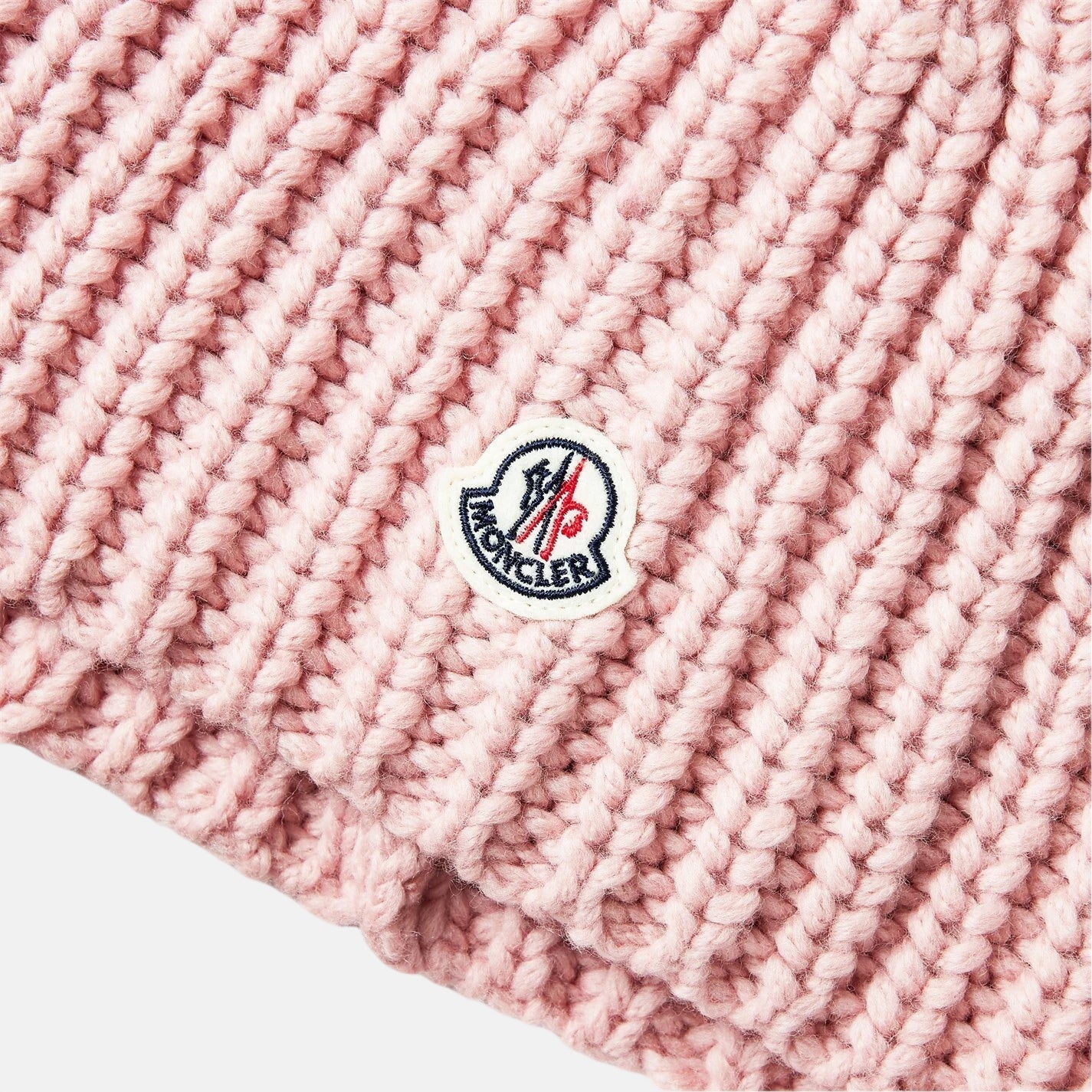 Moncler Womens 'Berretto' Beanie Bobble Hat Pink - Image 3