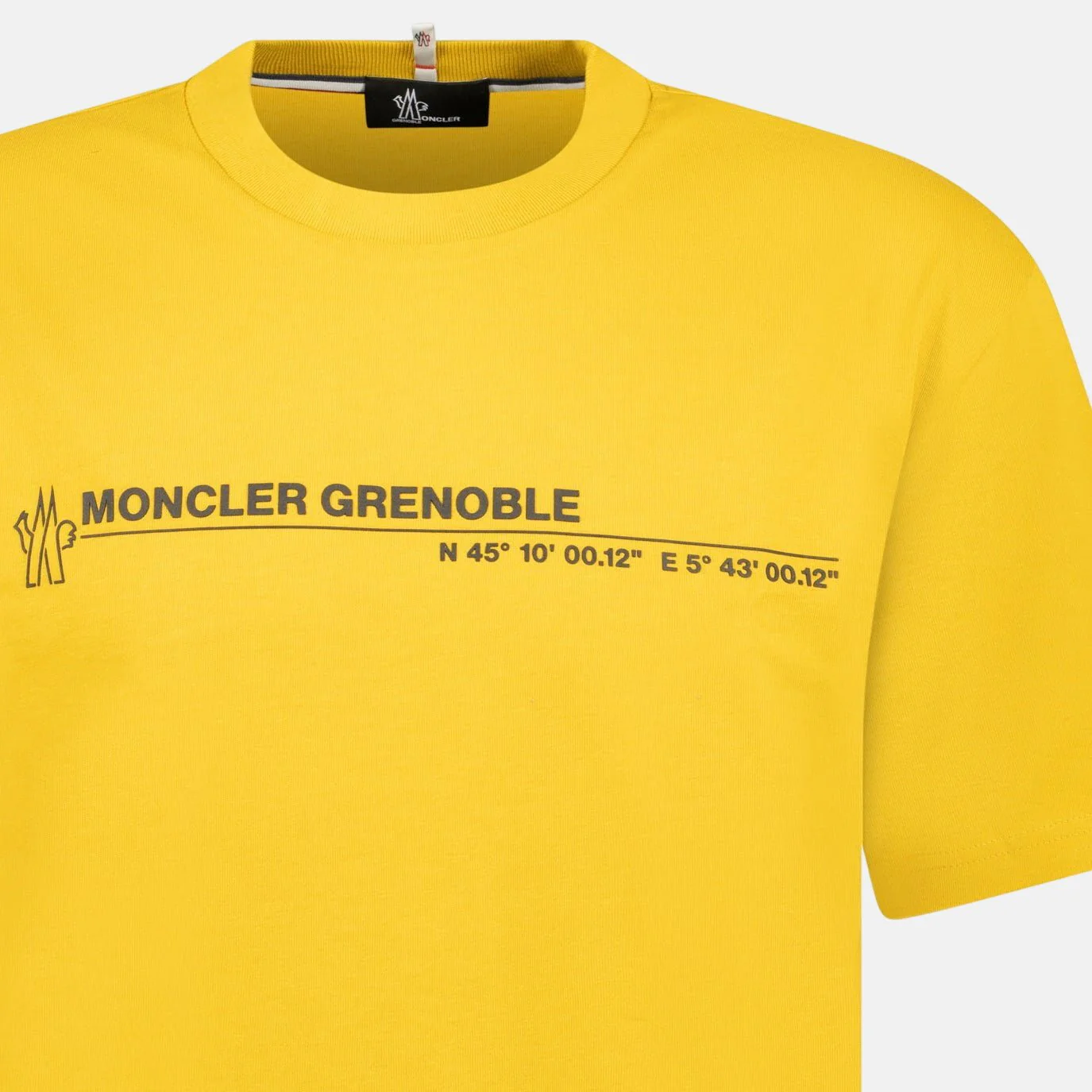 Moncler Grenoble Logo Cotton Jersey T-Shirt Yellow - Image 3